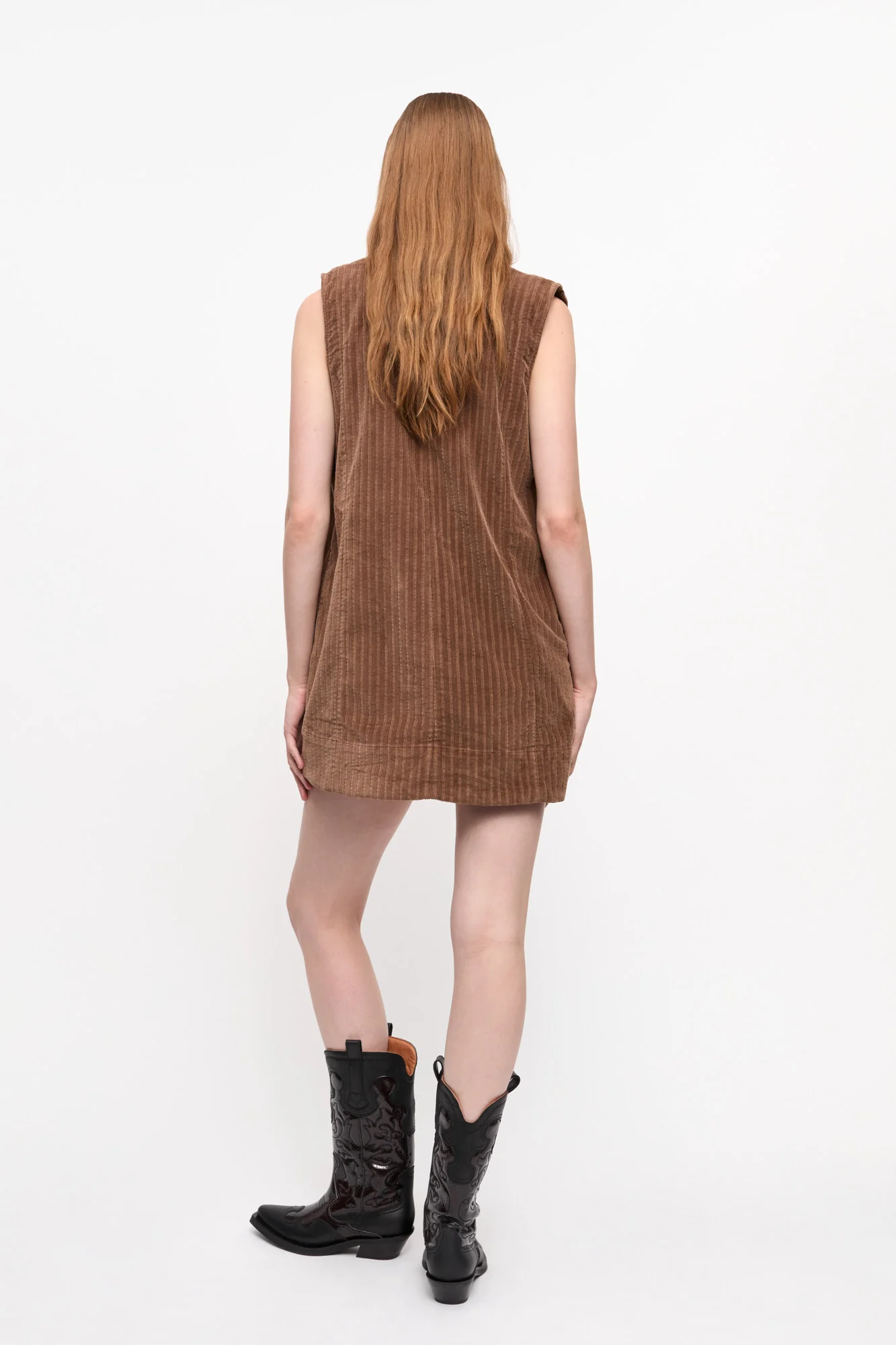Stretch Corduroy Mini Dress | Rain Drum - Image 4
