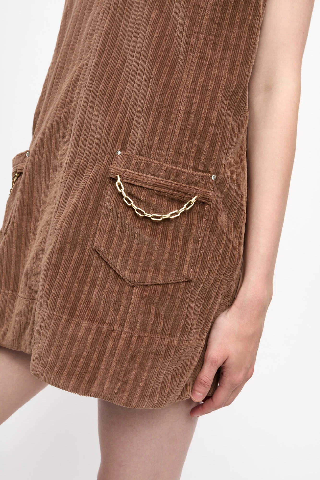 Stretch Corduroy Mini Dress | Rain Drum - Image 6