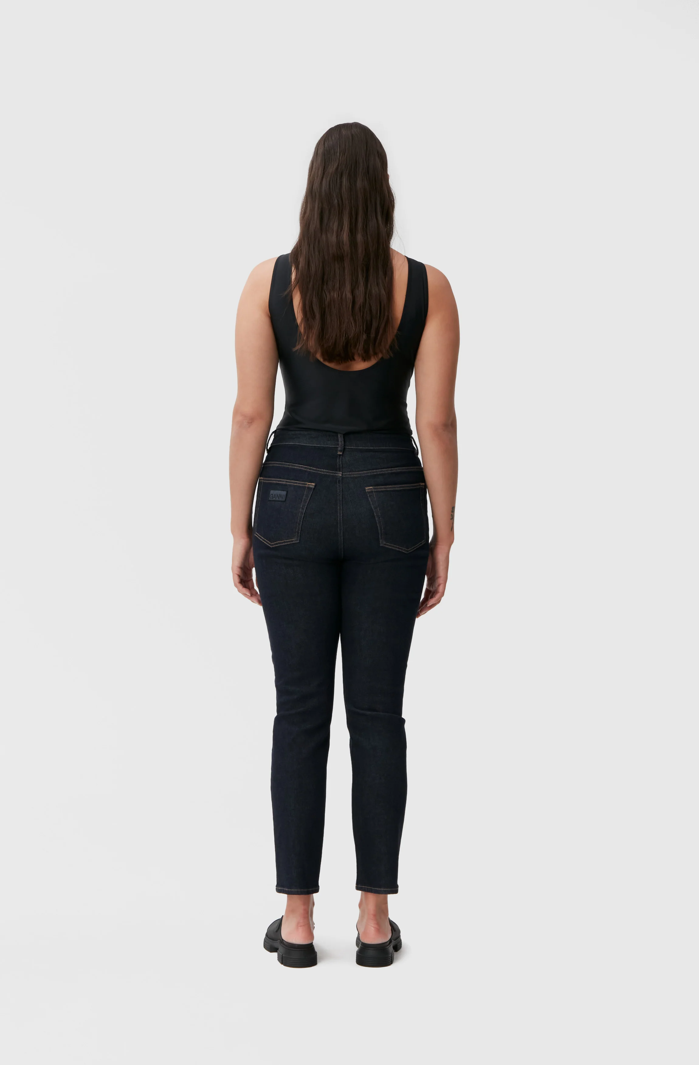 Stretch Cropped Jeans | Indigo - Image 3