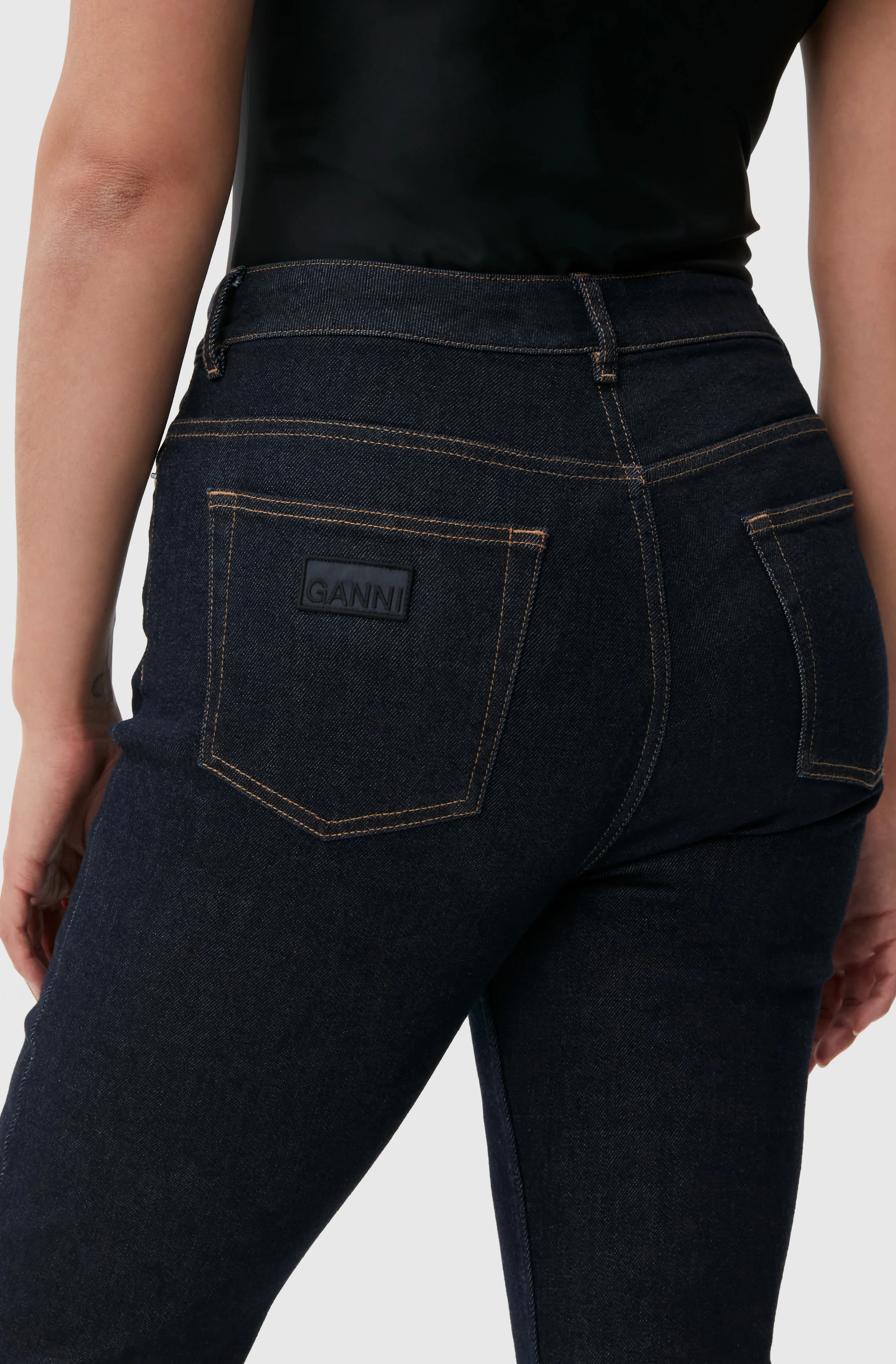 Stretch Cropped Jeans | Indigo - Image 5