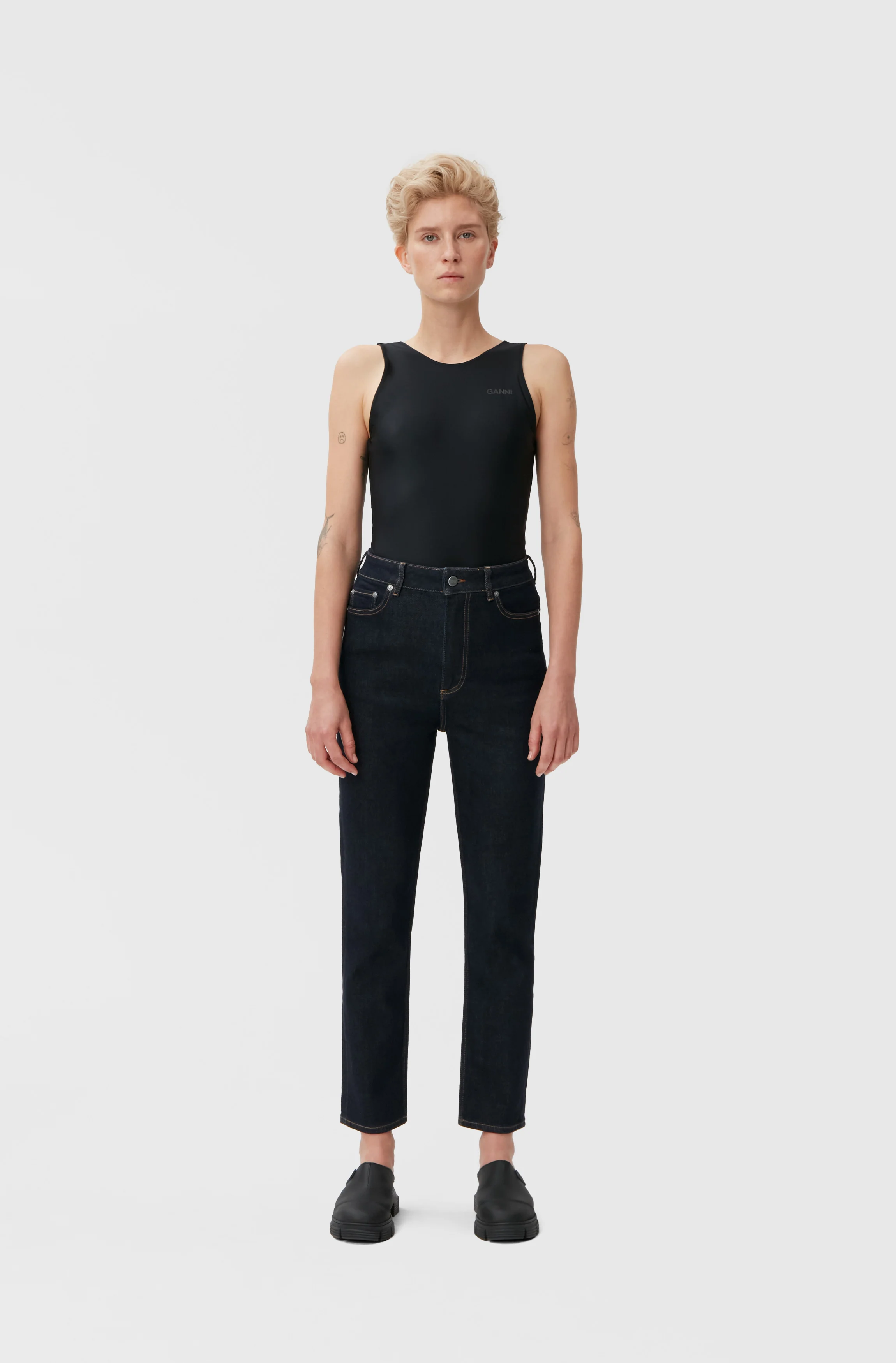 Stretch Cropped Jeans | Indigo - Image 7