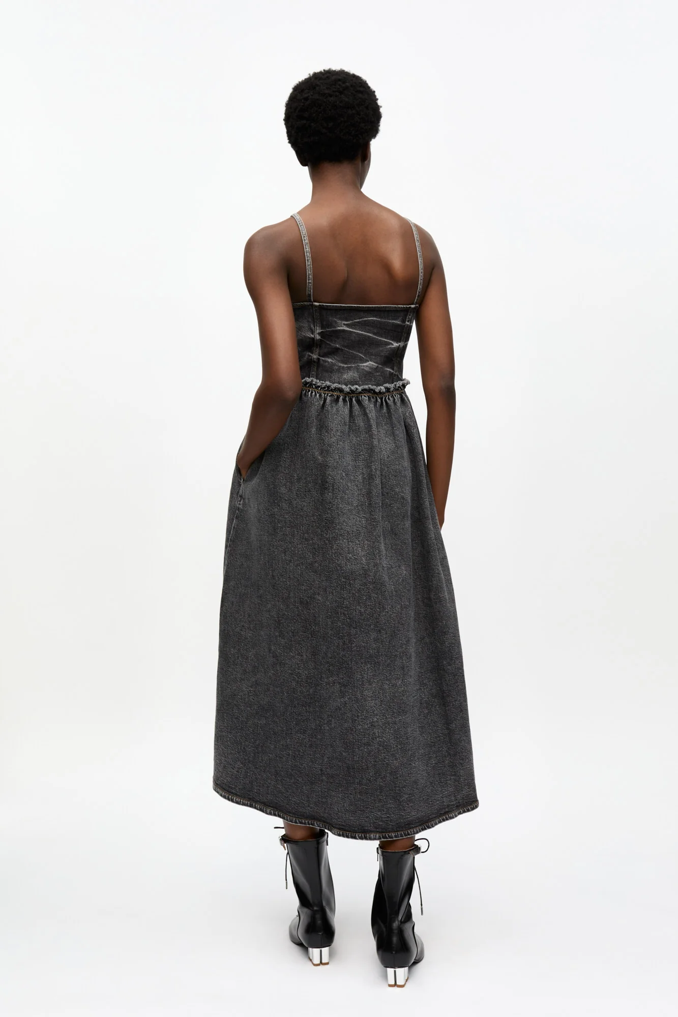 Stretch Future Denim Dress | Black Washed - Image 4