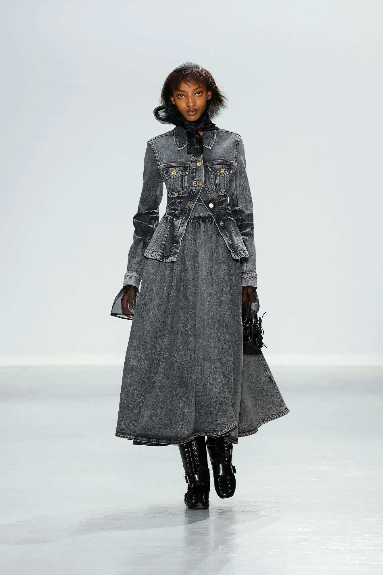 Stretch Future Denim Dress | Black Washed - Image 6