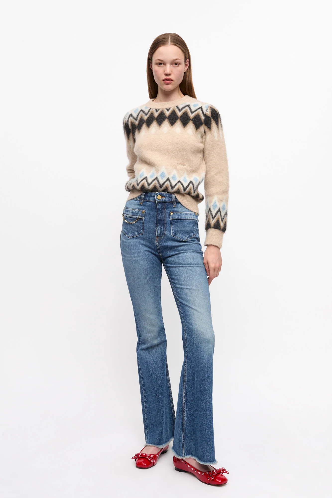 Stretch Future Denim Goddi HW | Mid Blue Vintage - Image 3