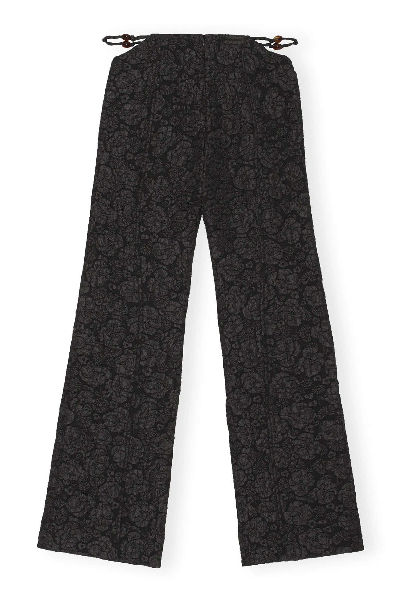 Stretch Jacquard Flared Pants | Black - Image 2