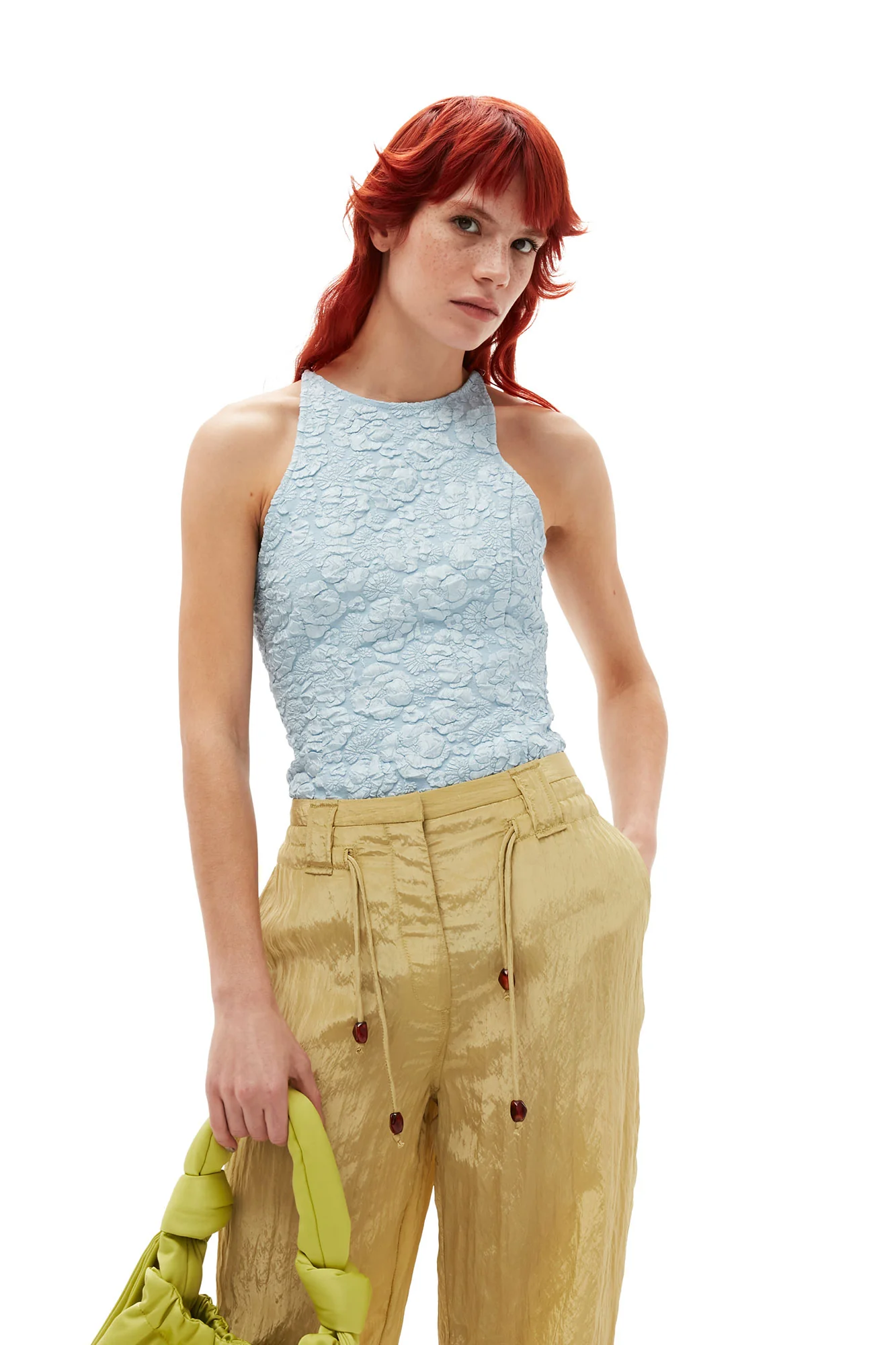 Stretch Jacquard Top | Sky Blue - Image 5