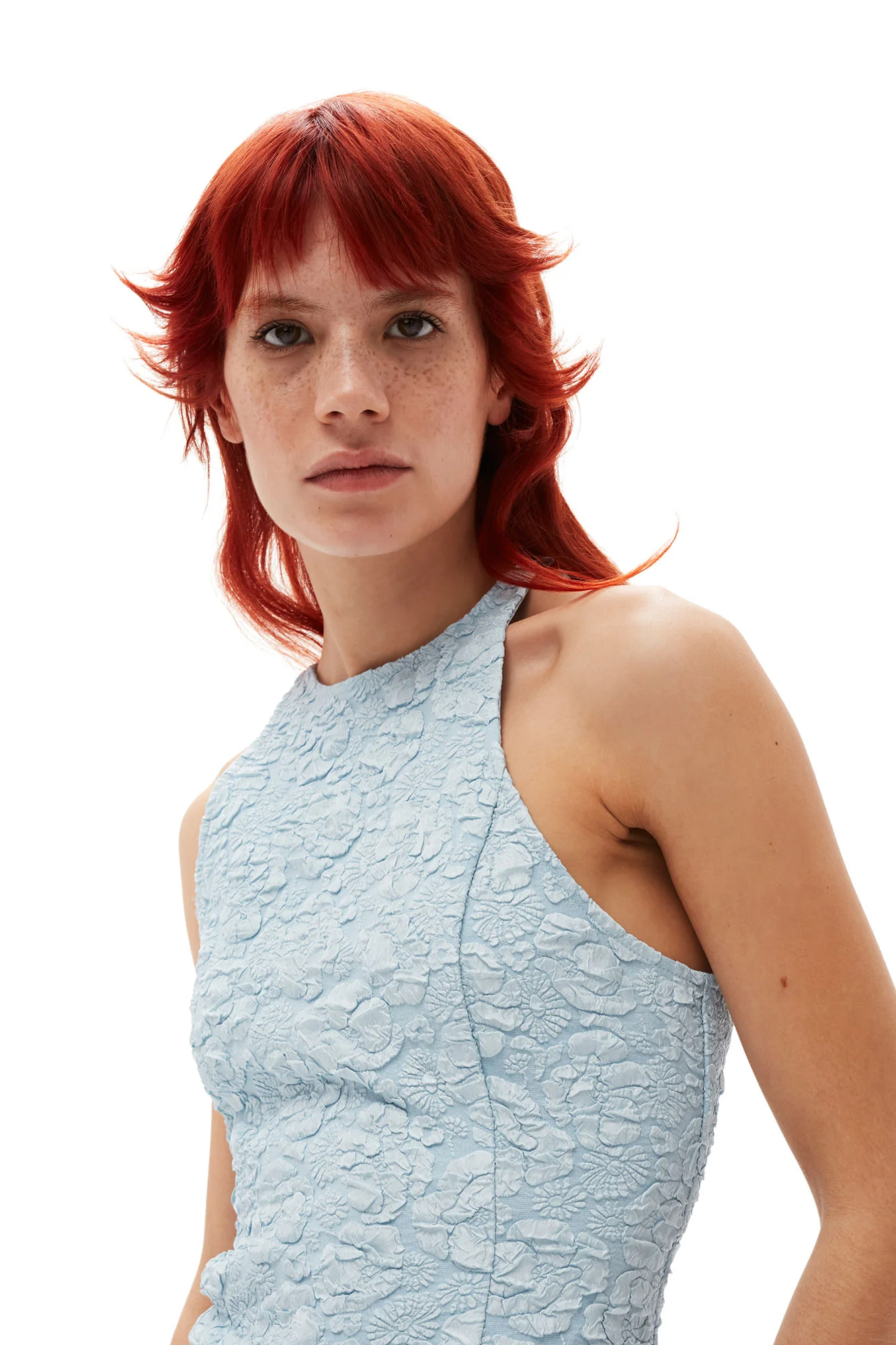 Stretch Jacquard Top | Sky Blue - Image 6