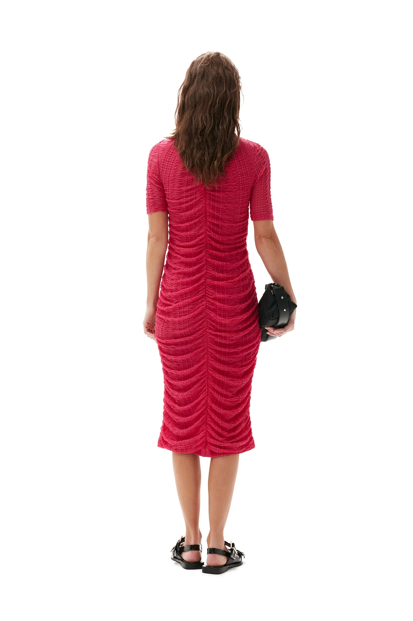 Stretch Lace Ruched Midi Dress | Love Potion - Image 4
