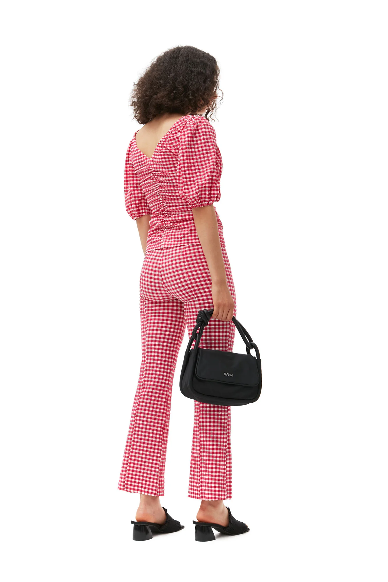 Stretch Seersucker Cropped Pants | Love Potion - Image 4