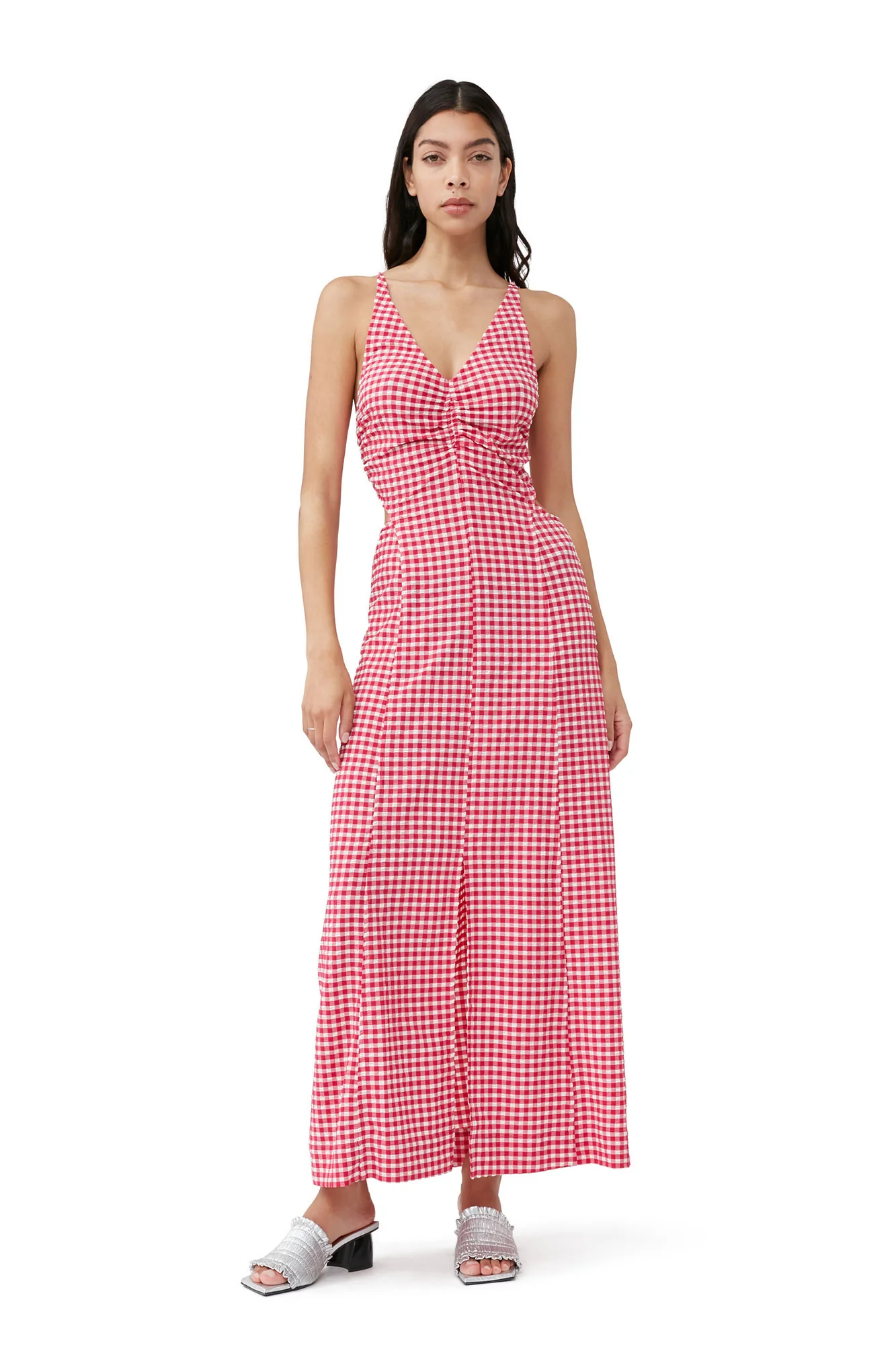 Stretch Seersucker Maxi Dress | Love Potion - Image 3