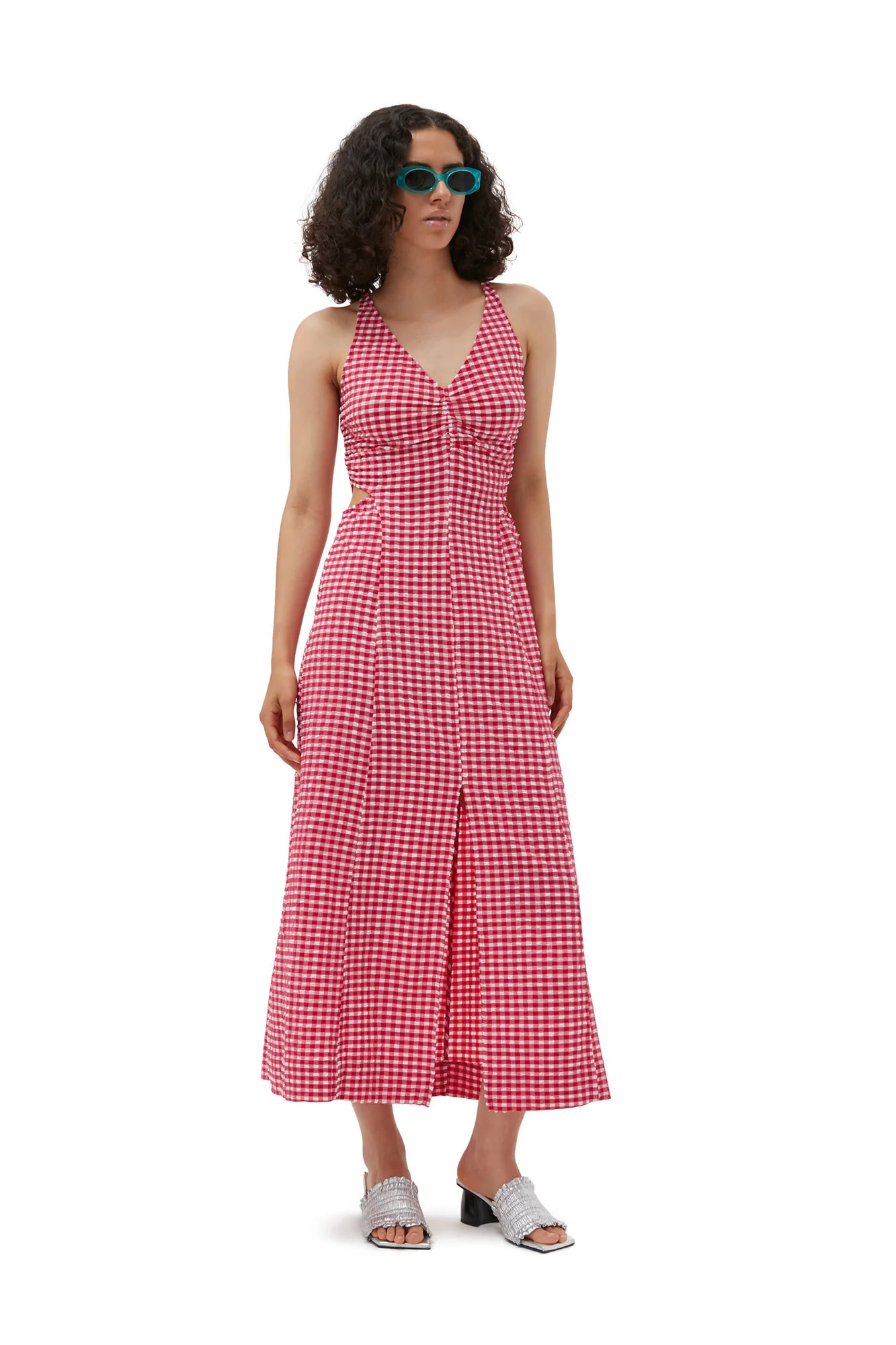 Stretch Seersucker Maxi Dress | Love Potion - Image 7