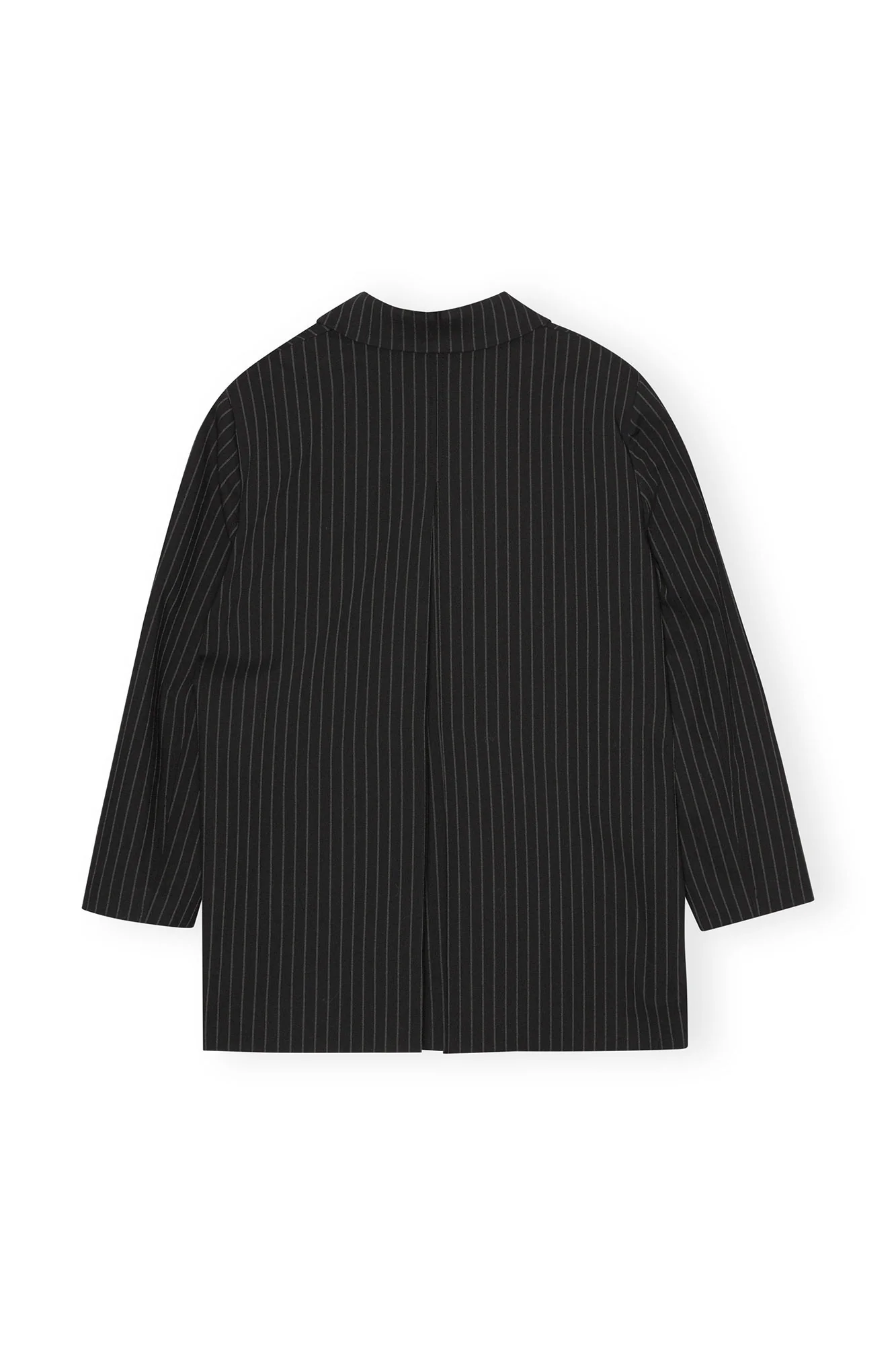 Stretch Striped Oversized Blazer | Black - Image 2