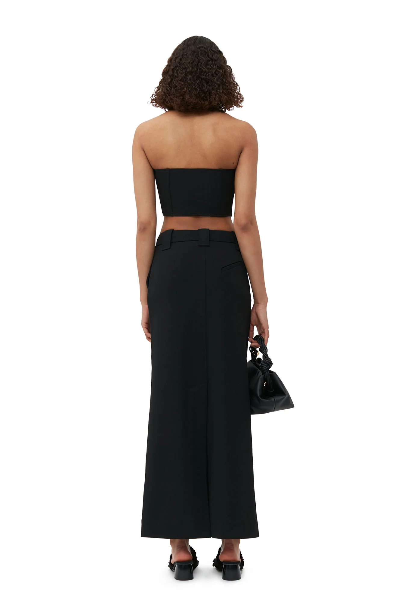 Stretch Suiting Corsage Top | Black - Image 4