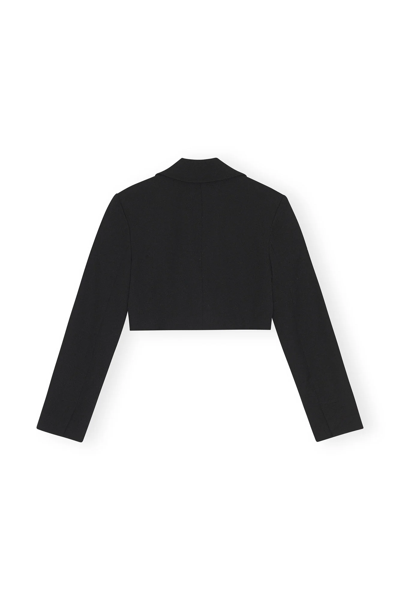 Stretch Suiting Cropped Blazer | Black - Image 2