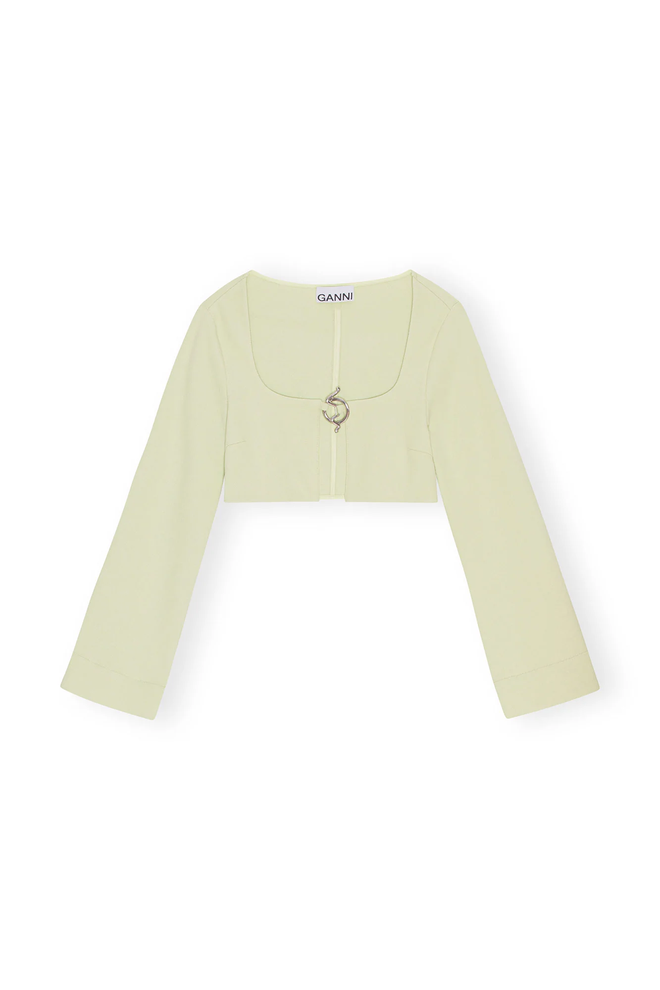 Stretch Suiting Cropped Blouse | Lily Green