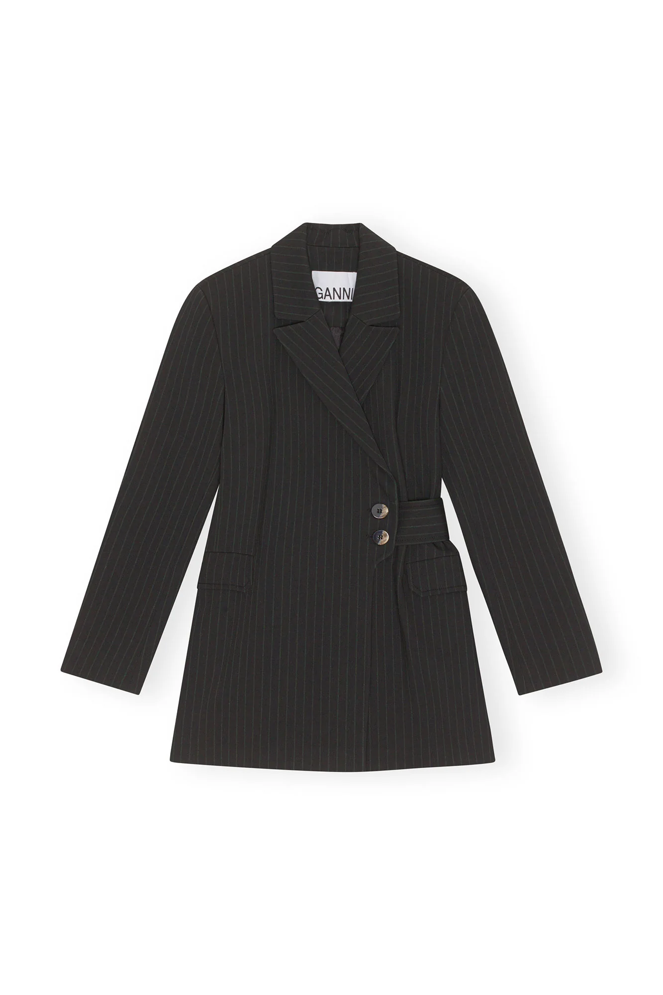 Stripe Belt Blazer | Black