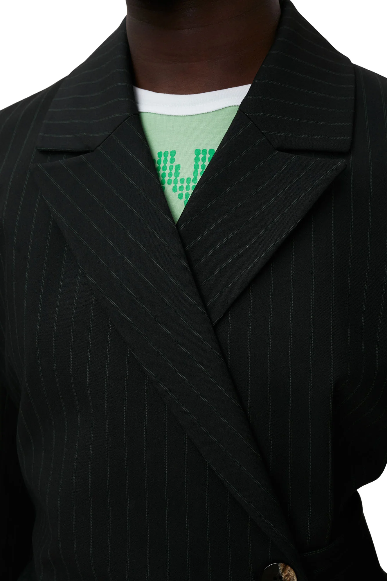 Stripe Belt Blazer | Black - Image 7