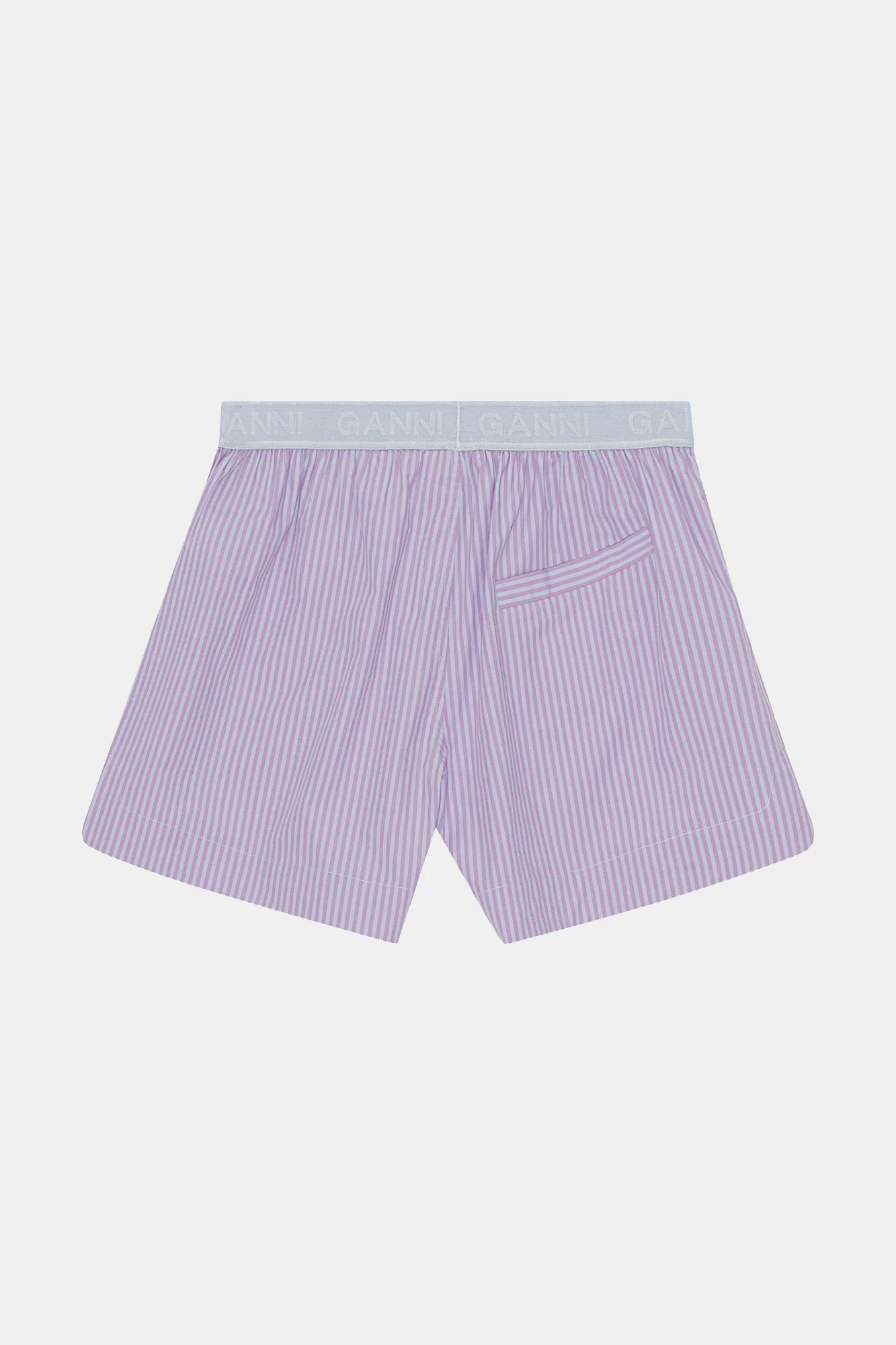 Stripe Cotton Elastic Shorts | Forever Blue - Image 2