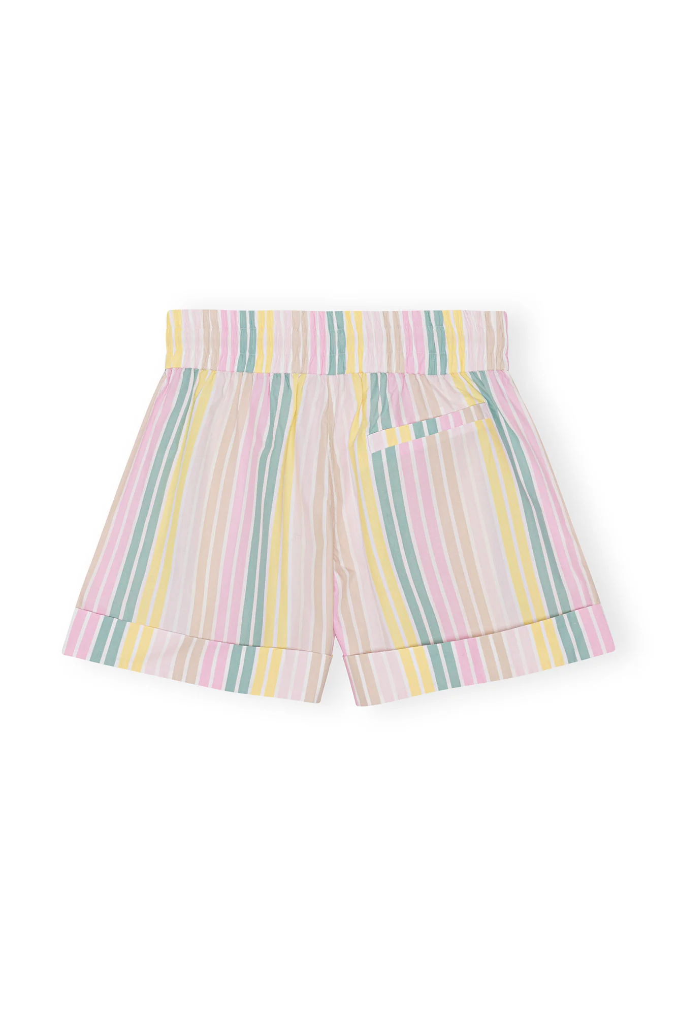 Stripe Cotton Elasticated Shorts | Multicolor - Image 2