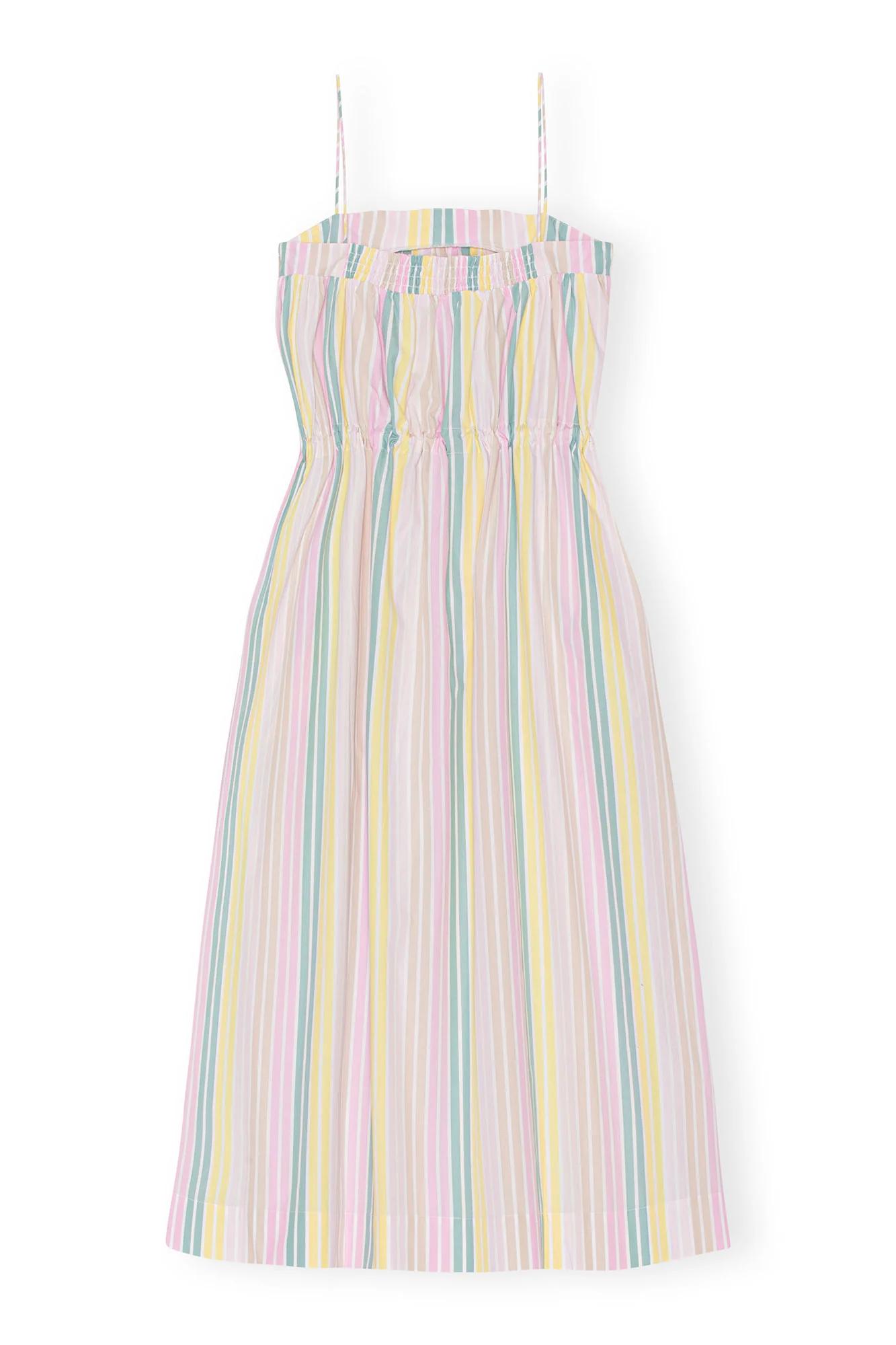 Stripe Cotton Maxi Strap Dress | Multicolor - Image 2