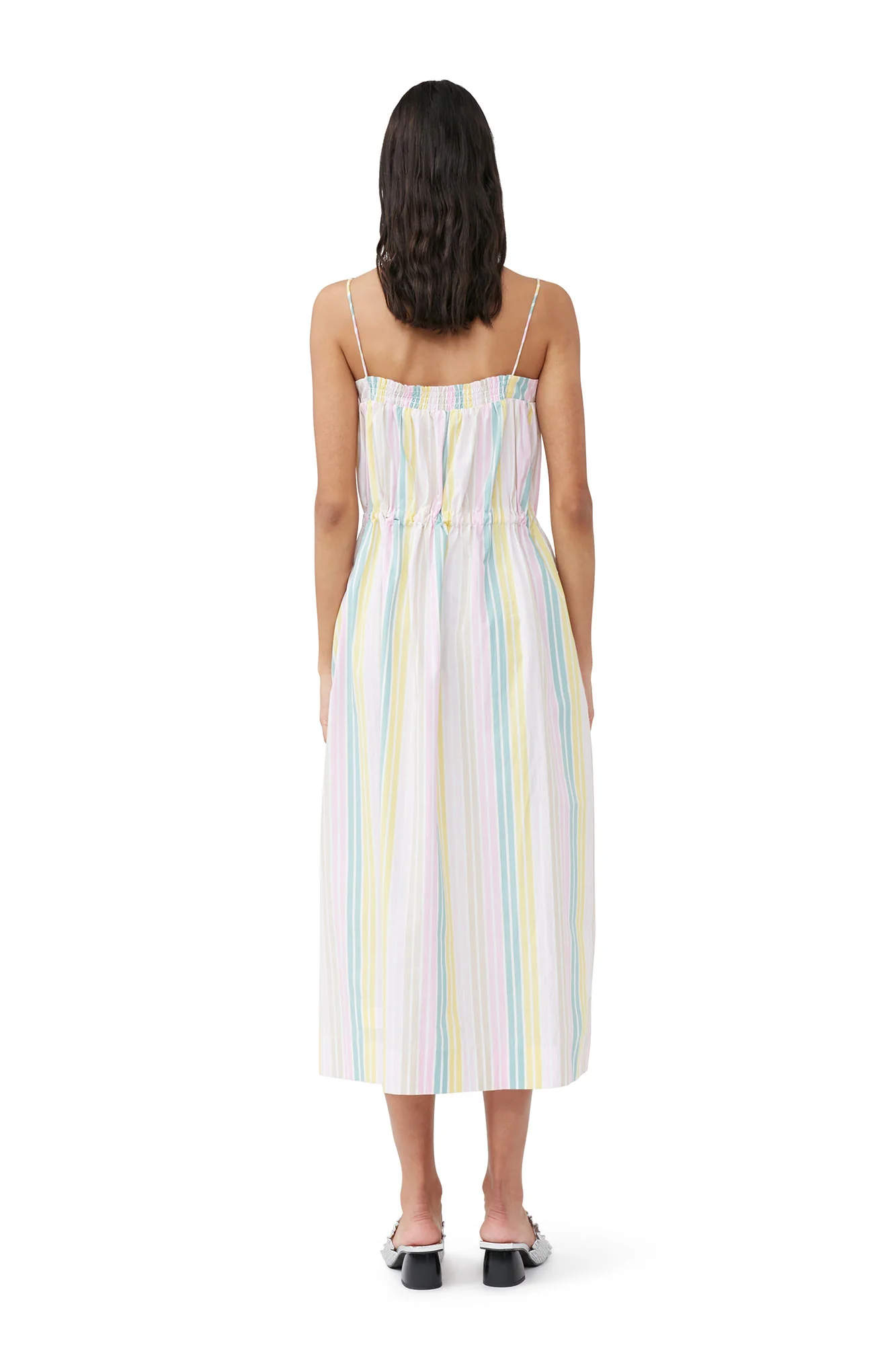 Stripe Cotton Maxi Strap Dress | Multicolor - Image 4