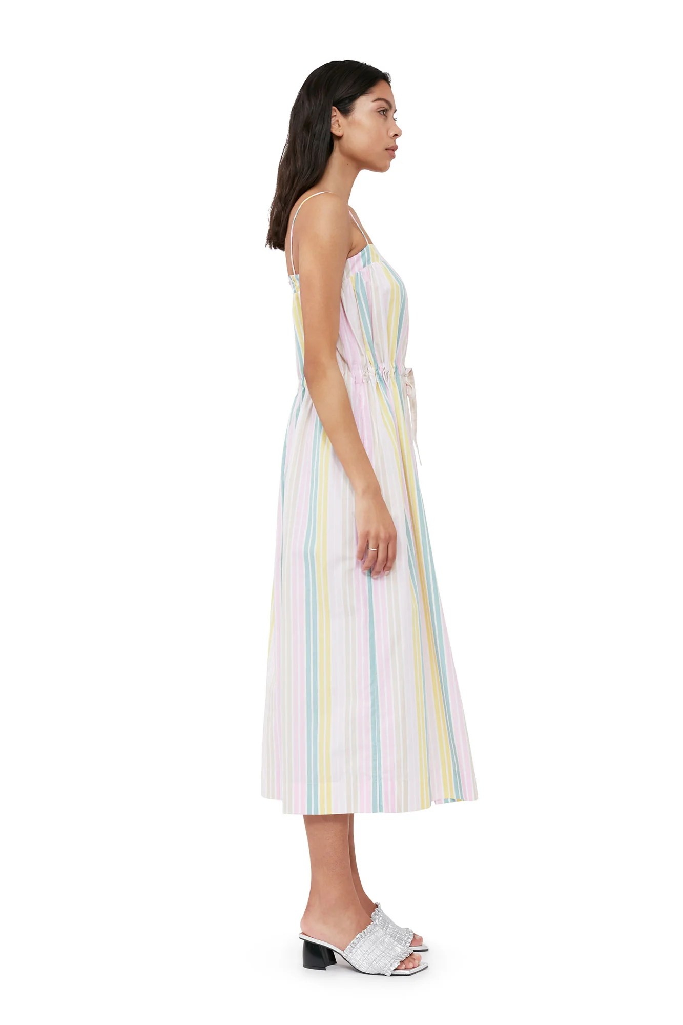 Stripe Cotton Maxi Strap Dress | Multicolor - Image 5
