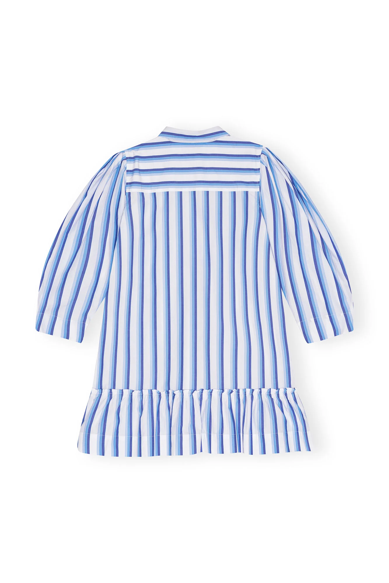 Stripe Cotton Mini Shirt Dress | Silver Lake Blue - Image 2