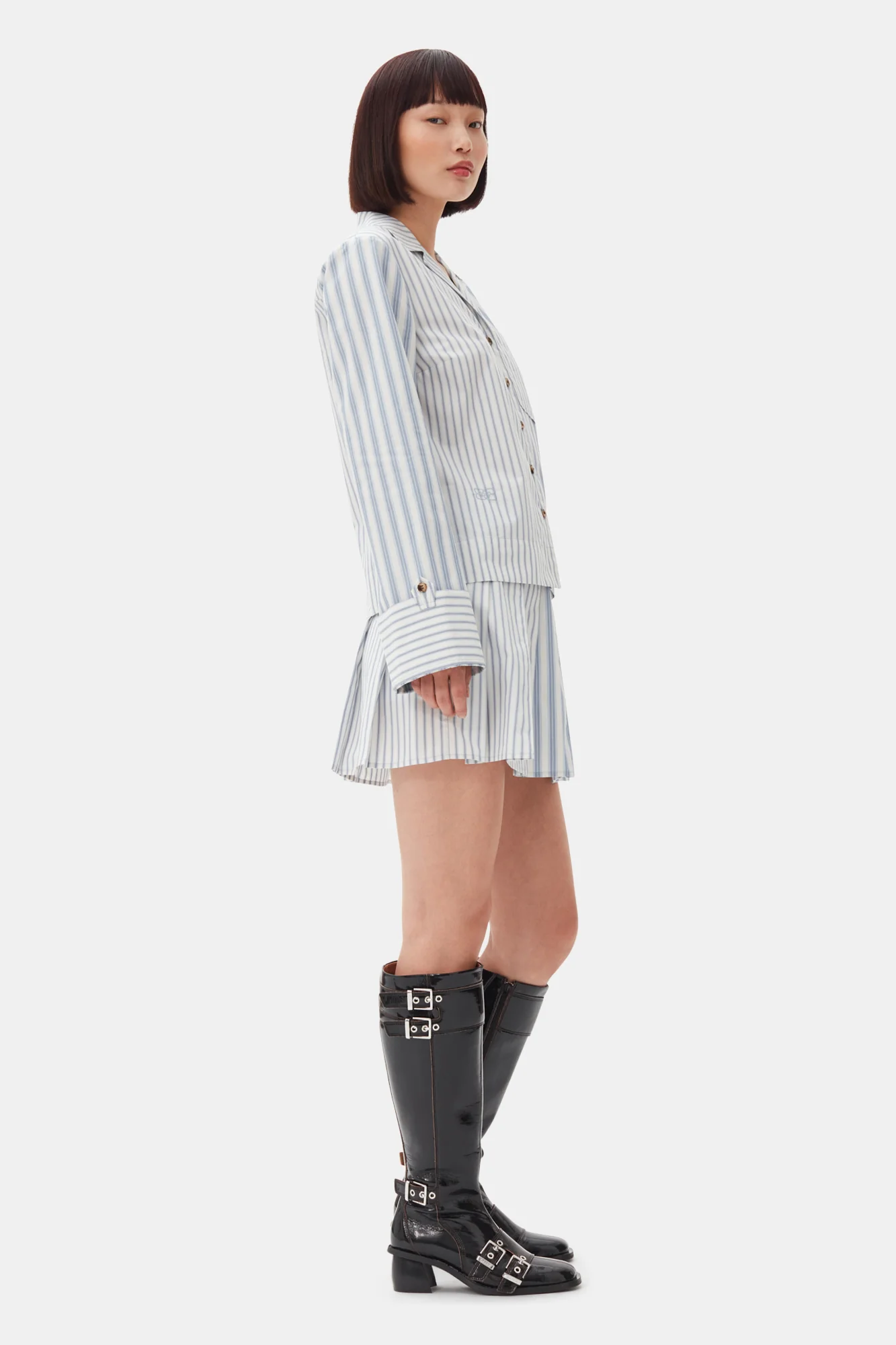 Stripe Cotton Shirt | Egret - Image 5