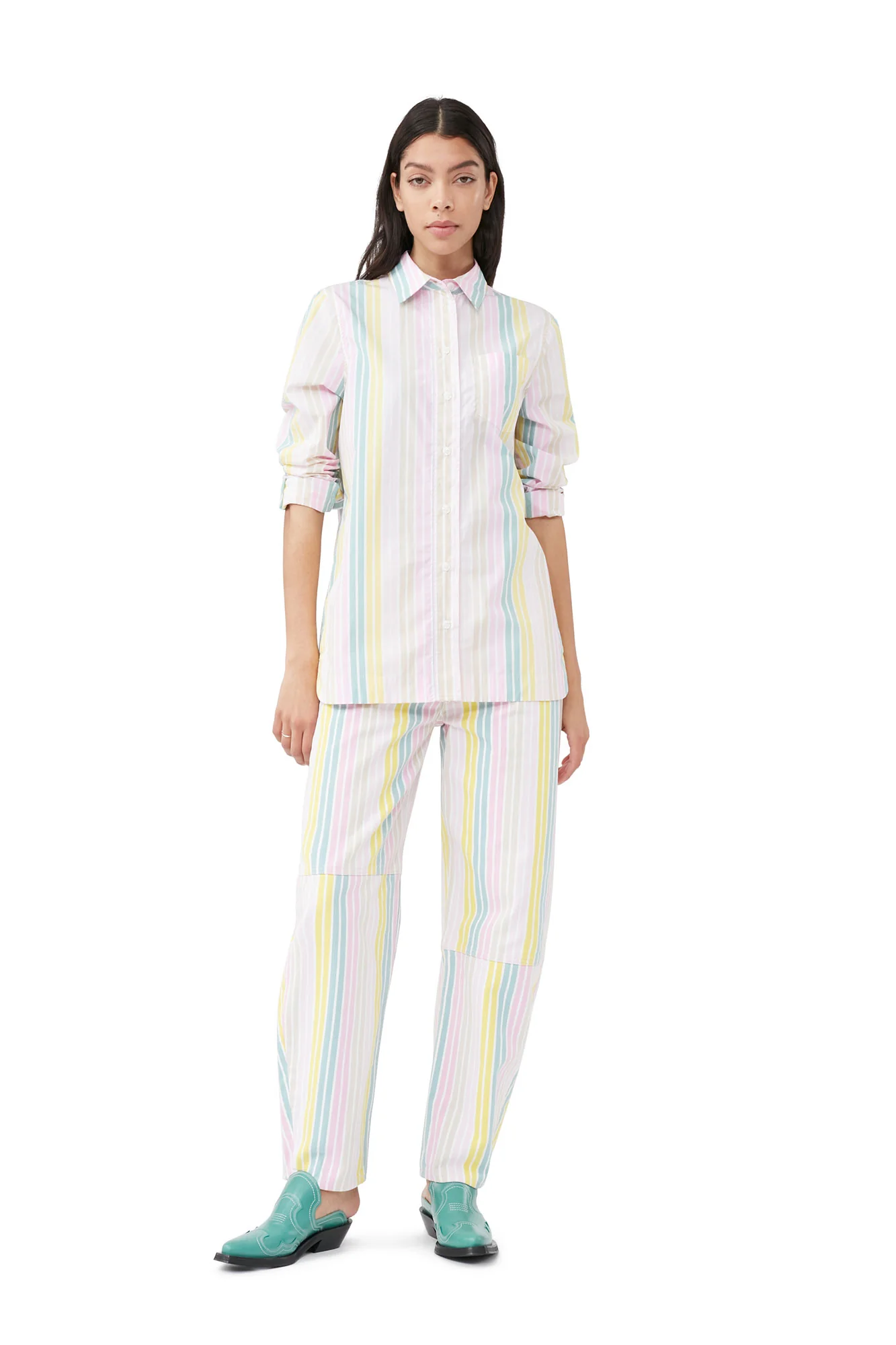 Stripe Cotton Shirt | Multicolor - Image 3