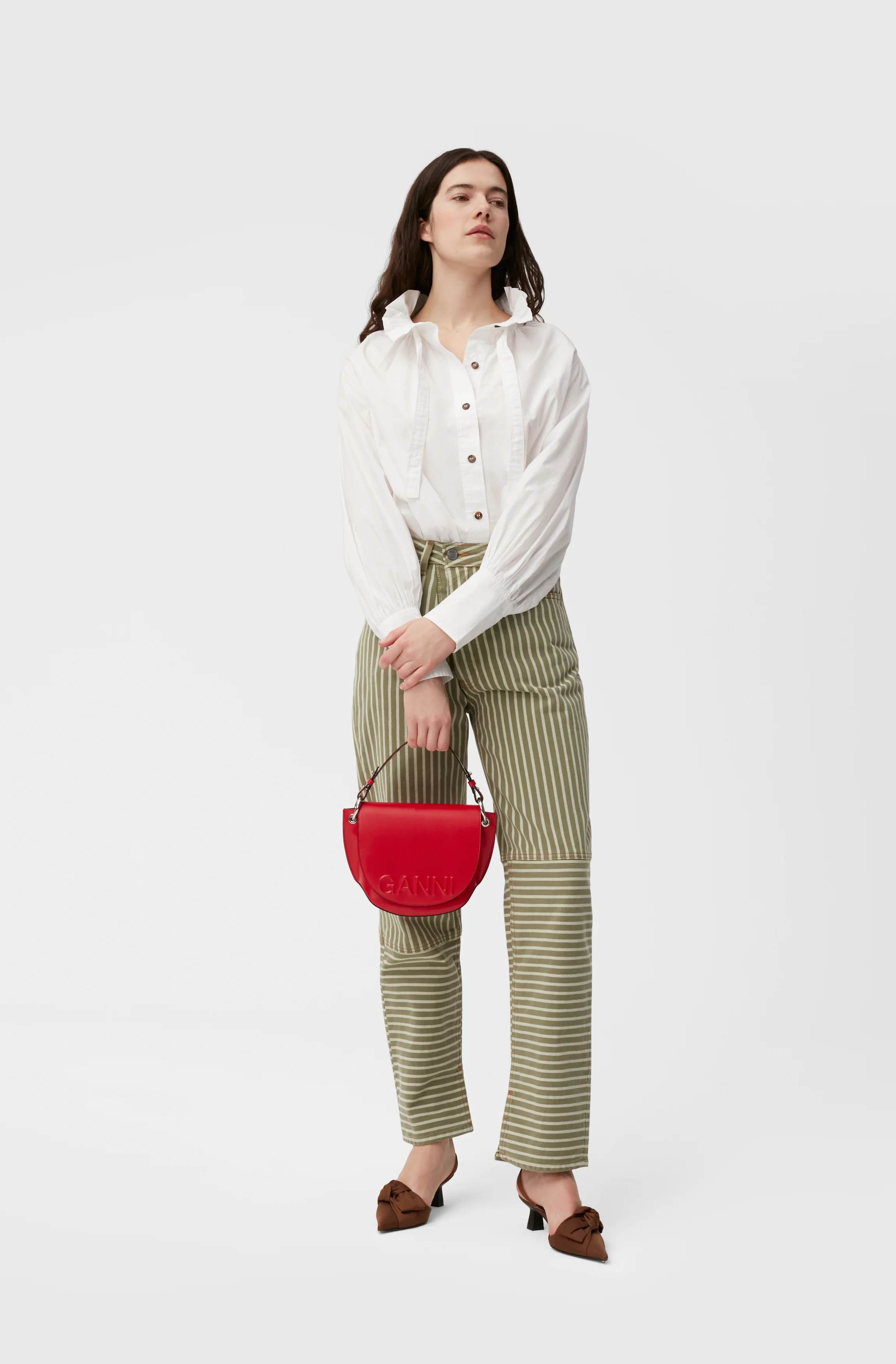 Stripe Figni Jeans | Stripe Loden Green - Image 3