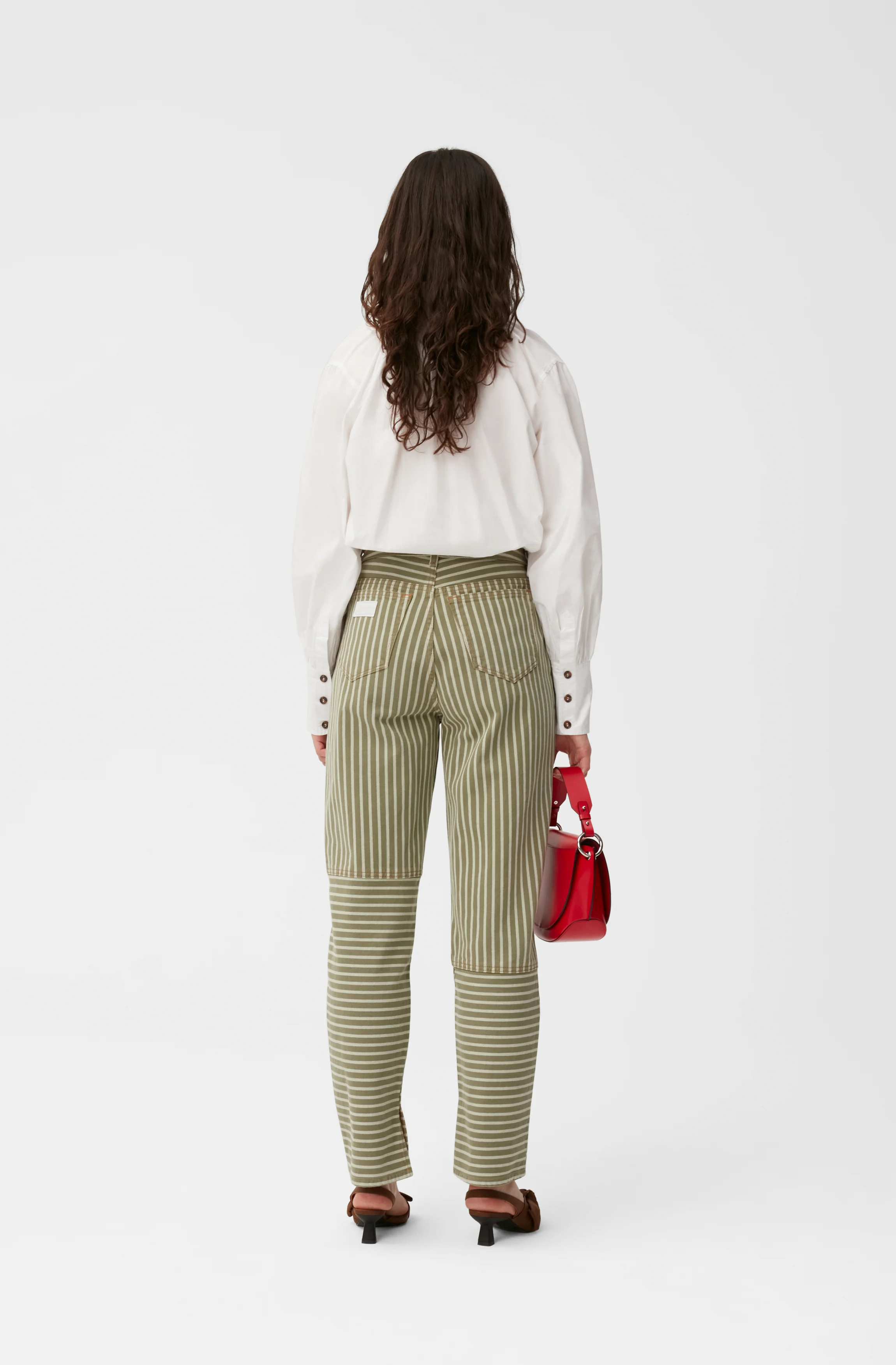 Stripe Figni Jeans | Stripe Loden Green - Image 4