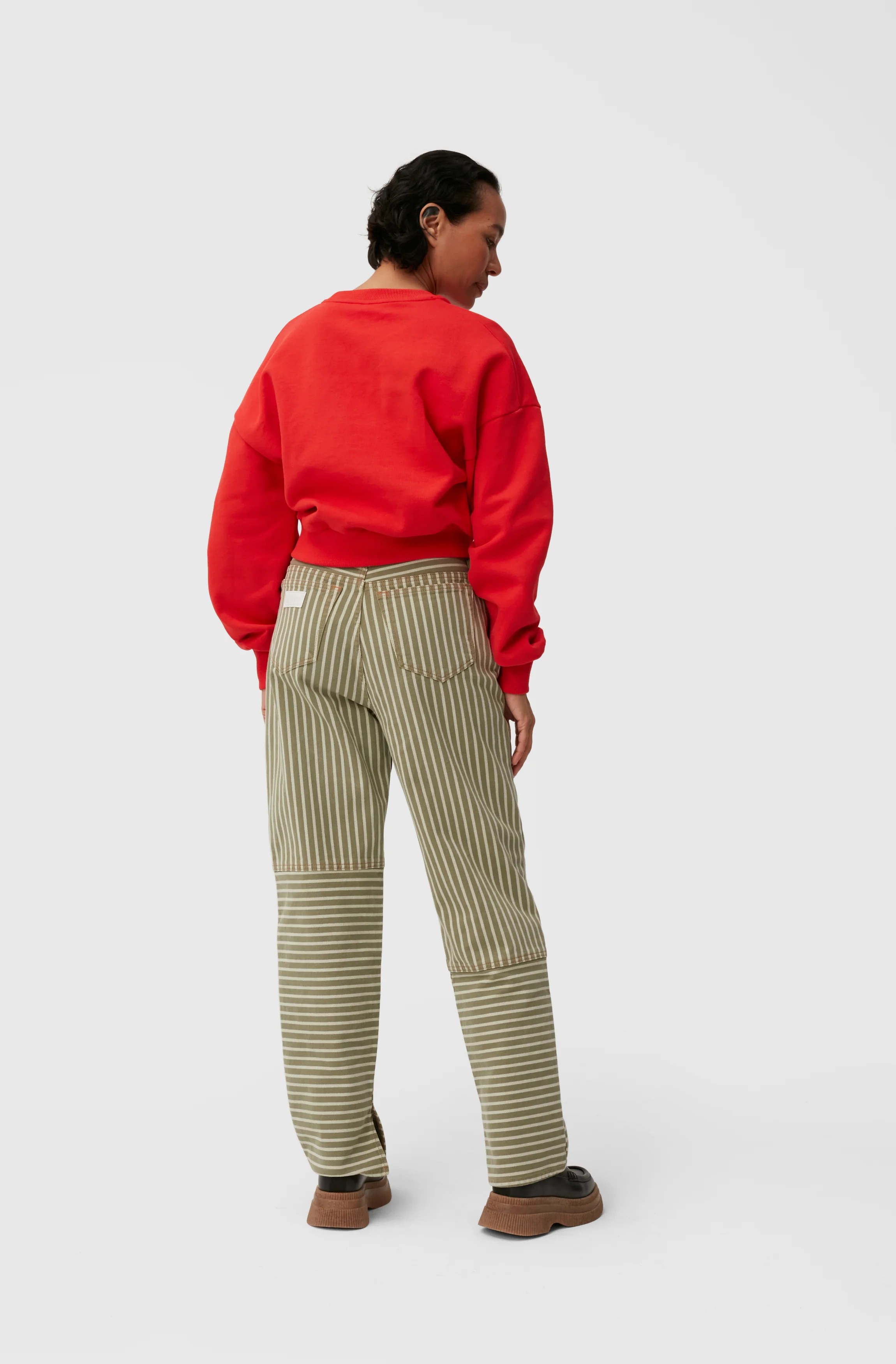 Stripe Figni Jeans | Stripe Loden Green - Image 6