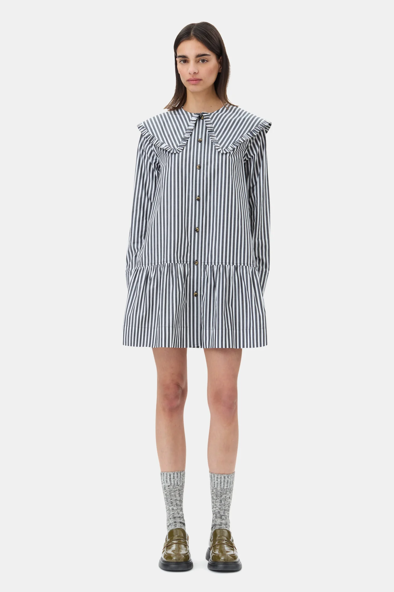 Stripe Mini Dress | Black/White - Image 3