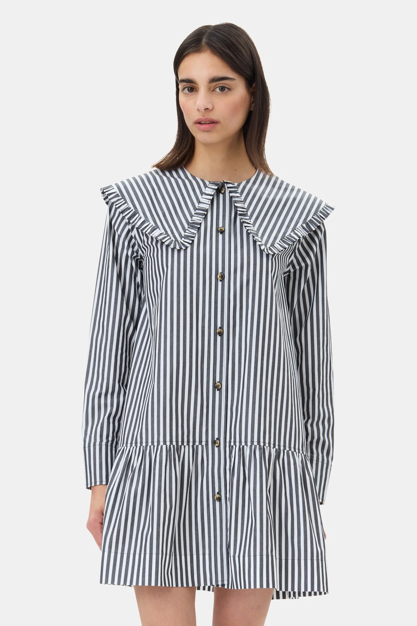 Stripe Mini Dress | Black/White - Image 4