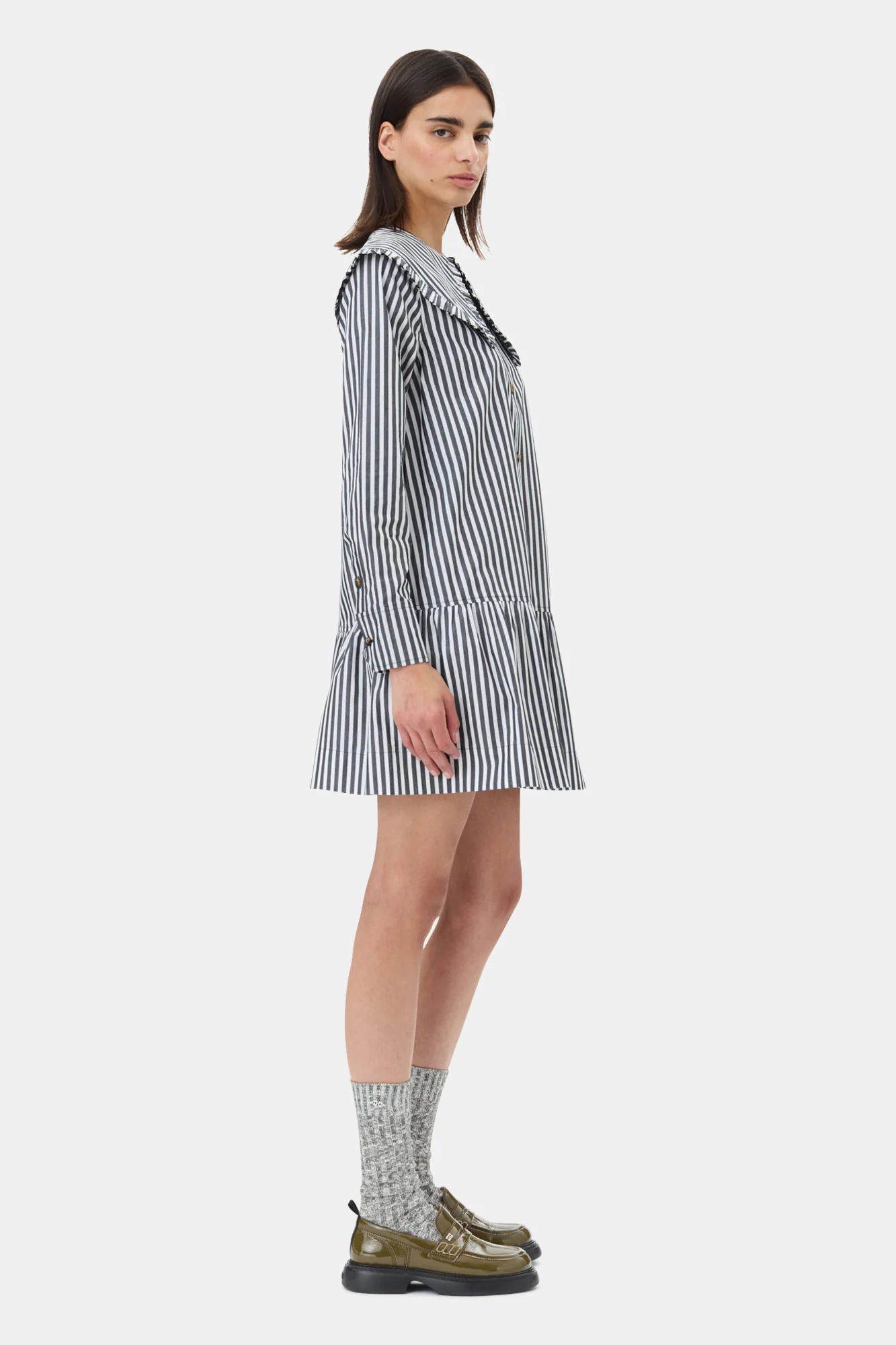 Stripe Mini Dress | Black/White - Image 5