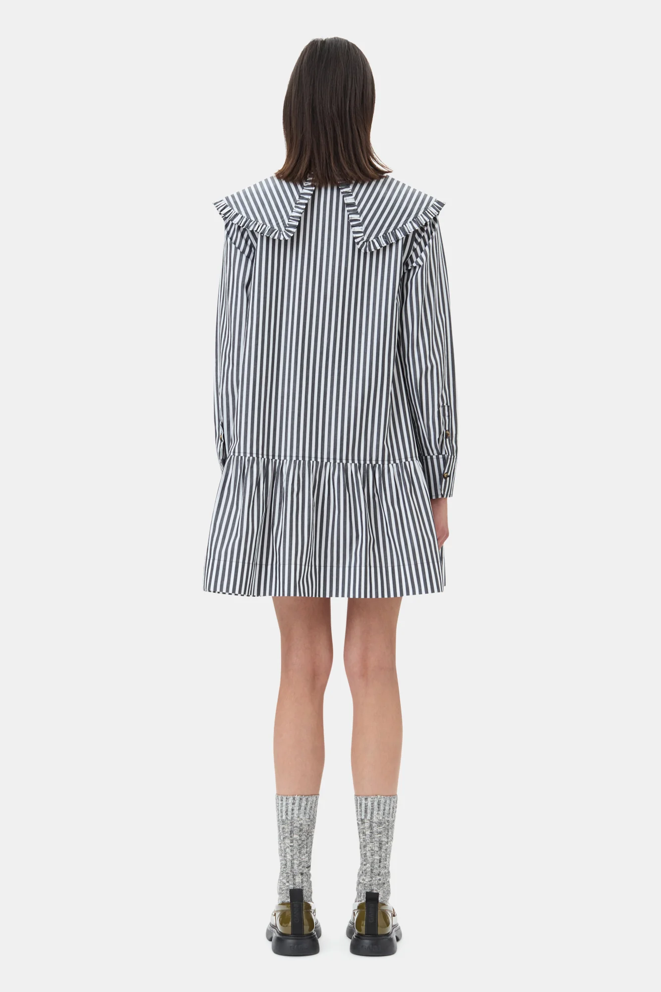 Stripe Mini Dress | Black/White - Image 6