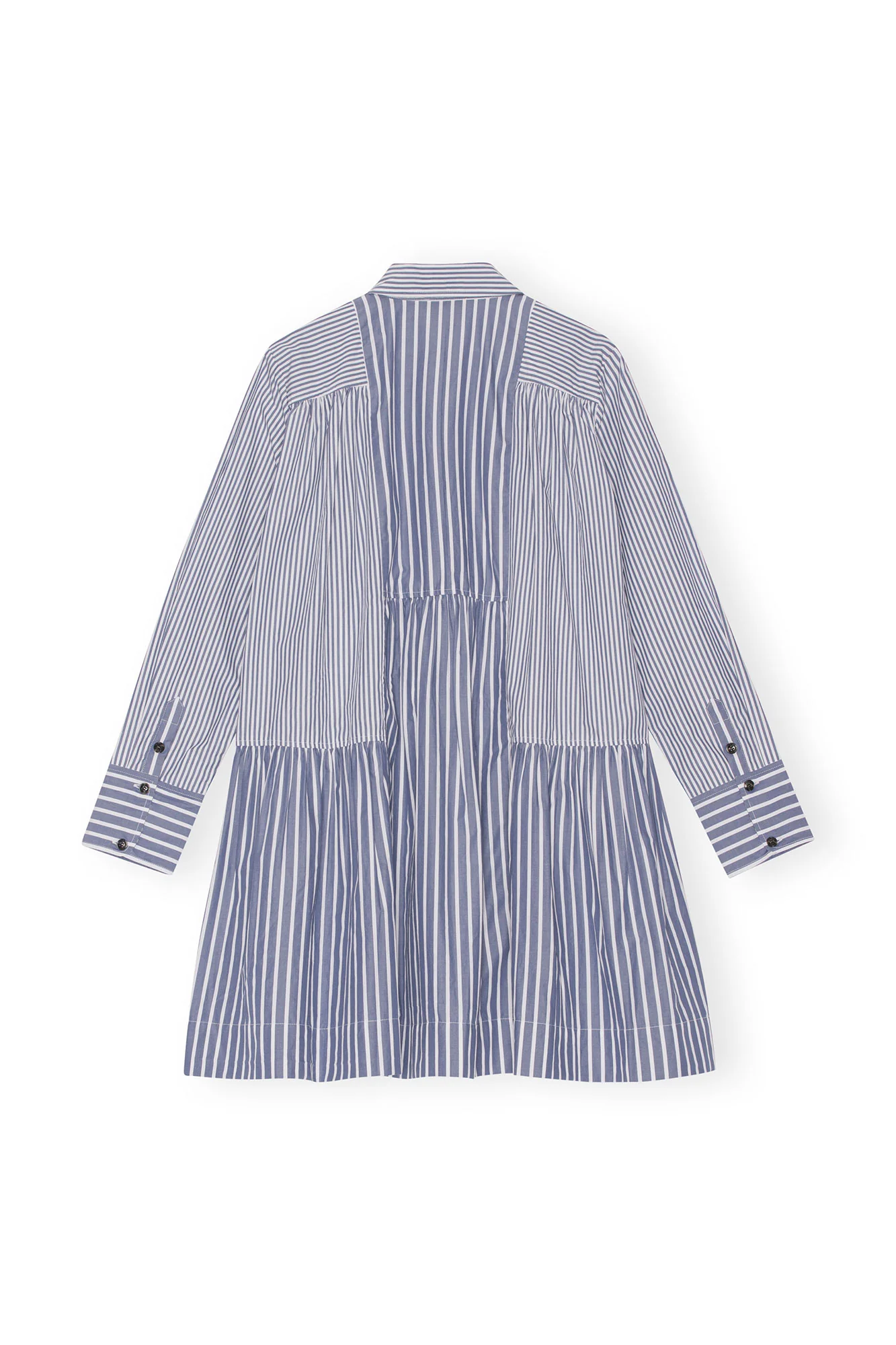 Stripe Mini Shirt Dress | Gray Blue - Image 2
