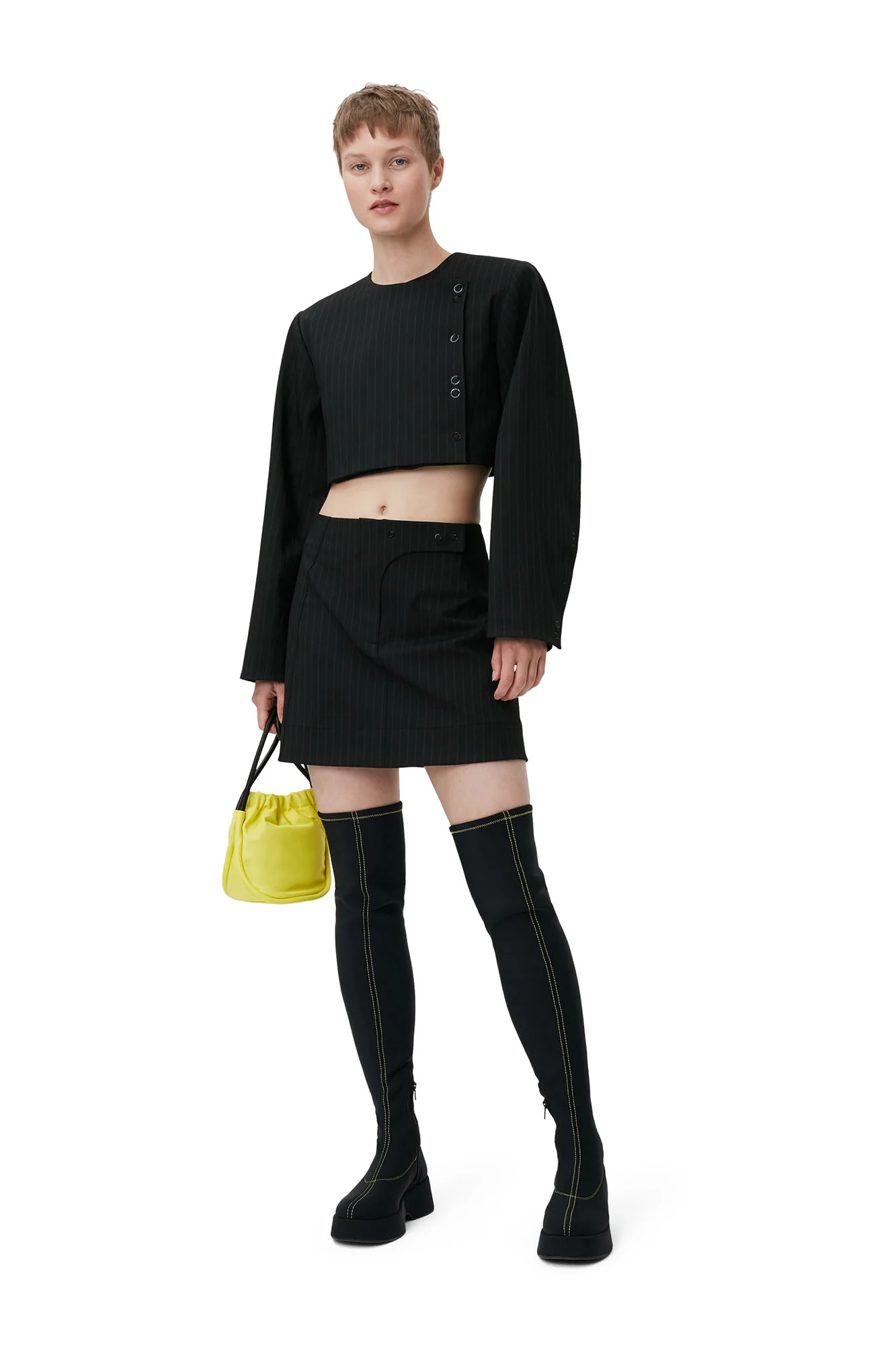 Stripe Mini Skirt | Black - Image 2