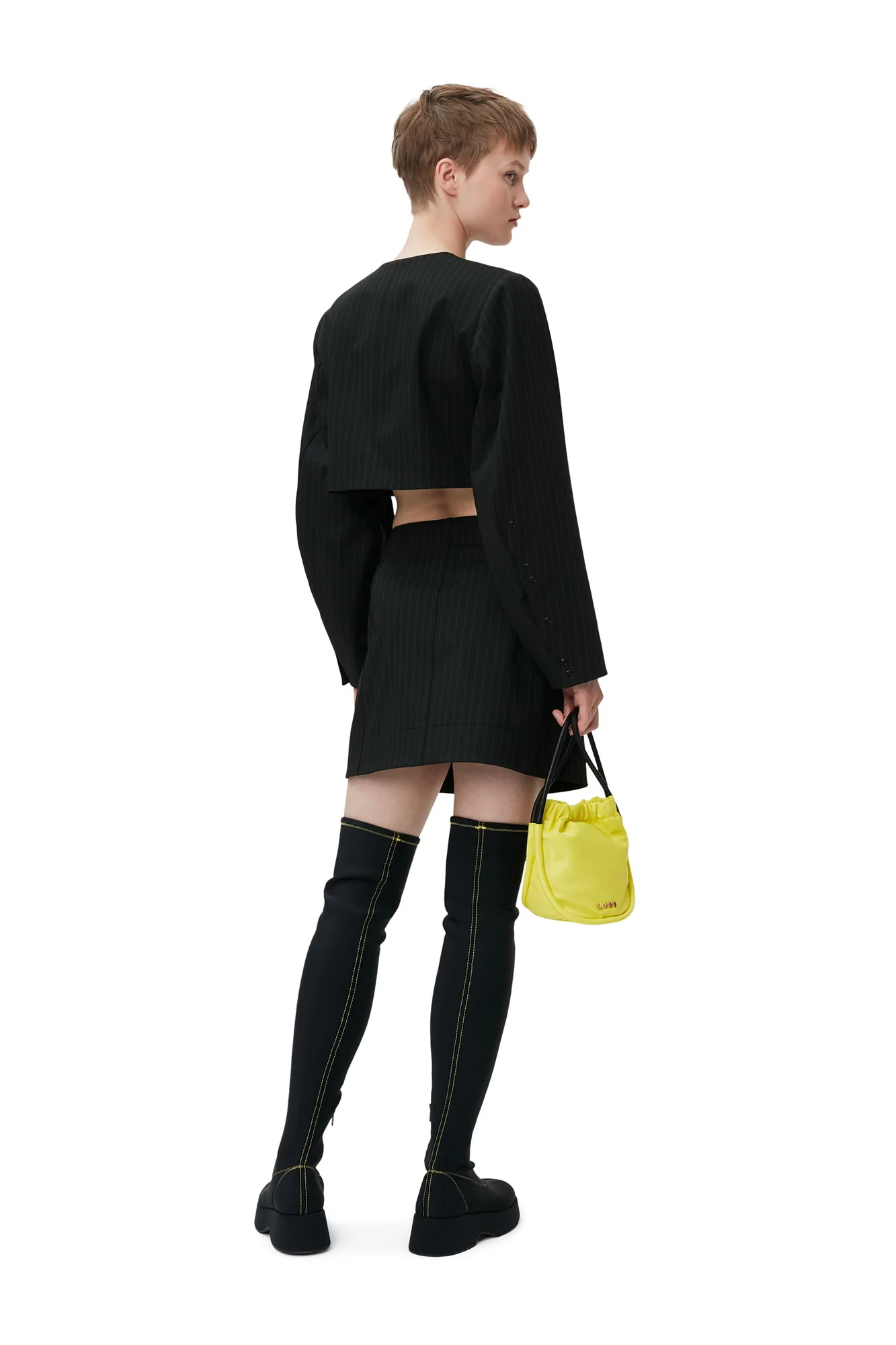 Stripe Mini Skirt | Black - Image 3