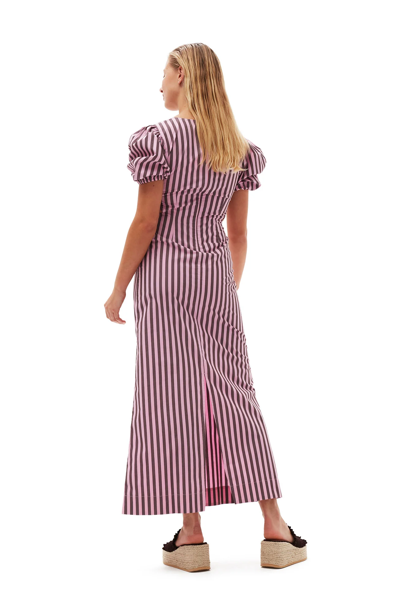 Striped Cotton Cutout Dress | Bonbon - Image 6