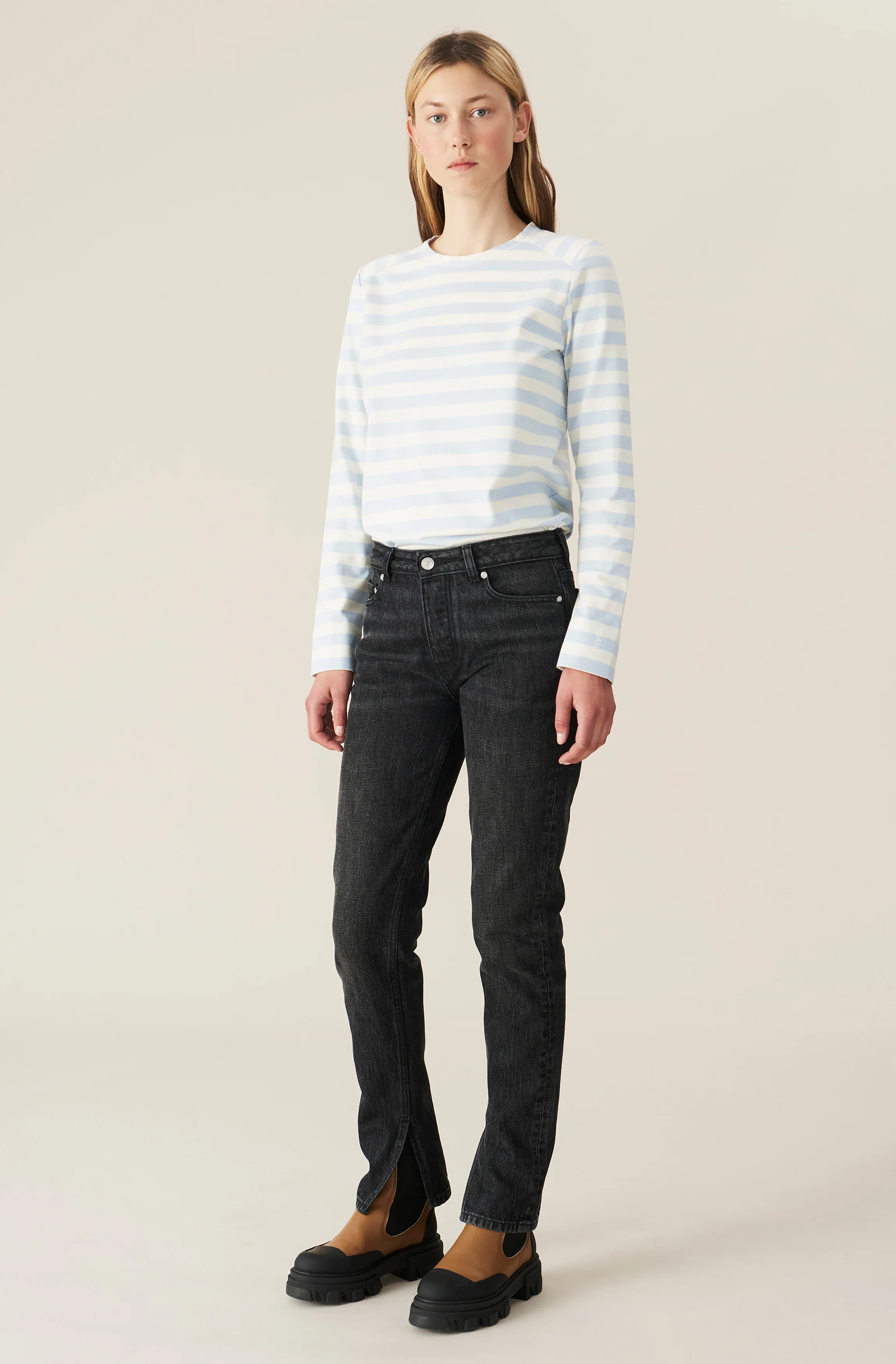 Striped Cotton Shirt | Heather - Image 3