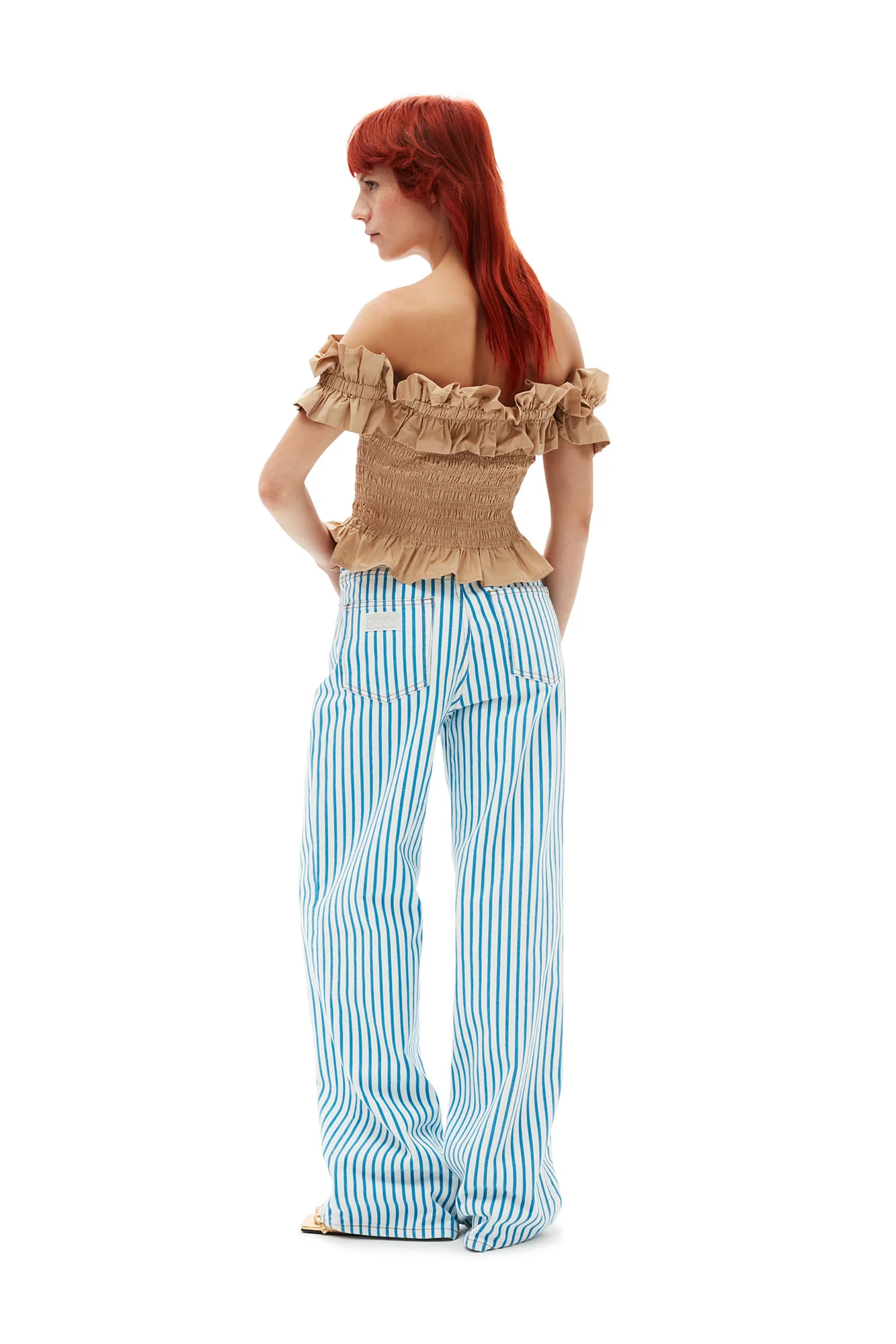Striped Magny Jeans | Bright White - Image 4
