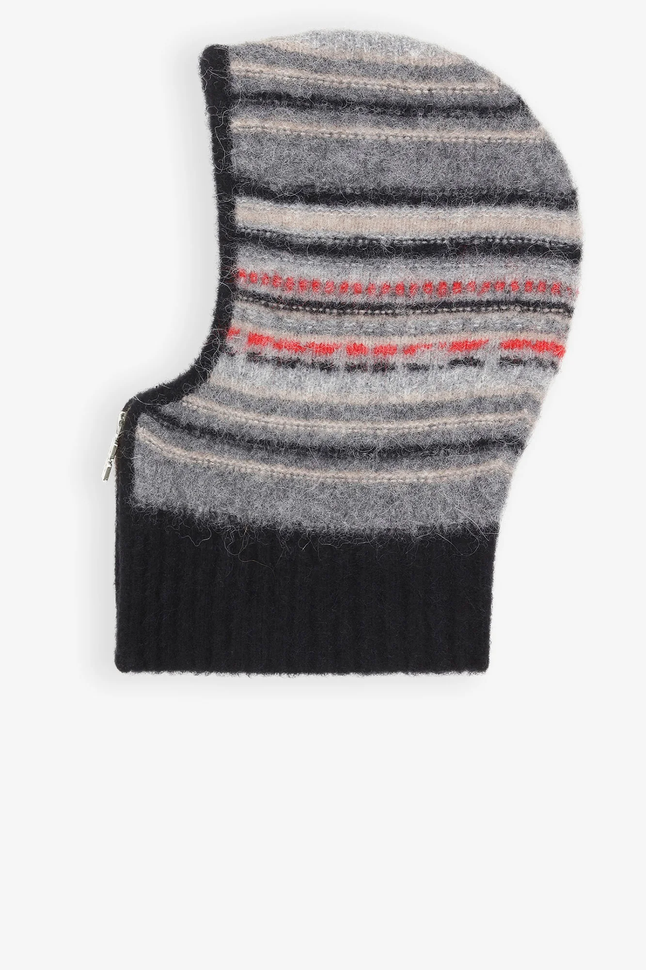 Striped Soft Wool Balaclava | Phantom