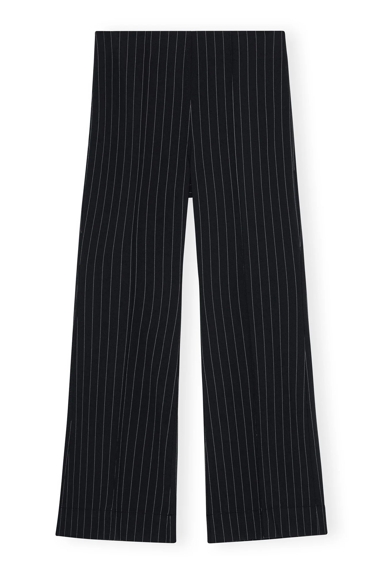 Striped Stretch Cropped Trousers | Sky Captain