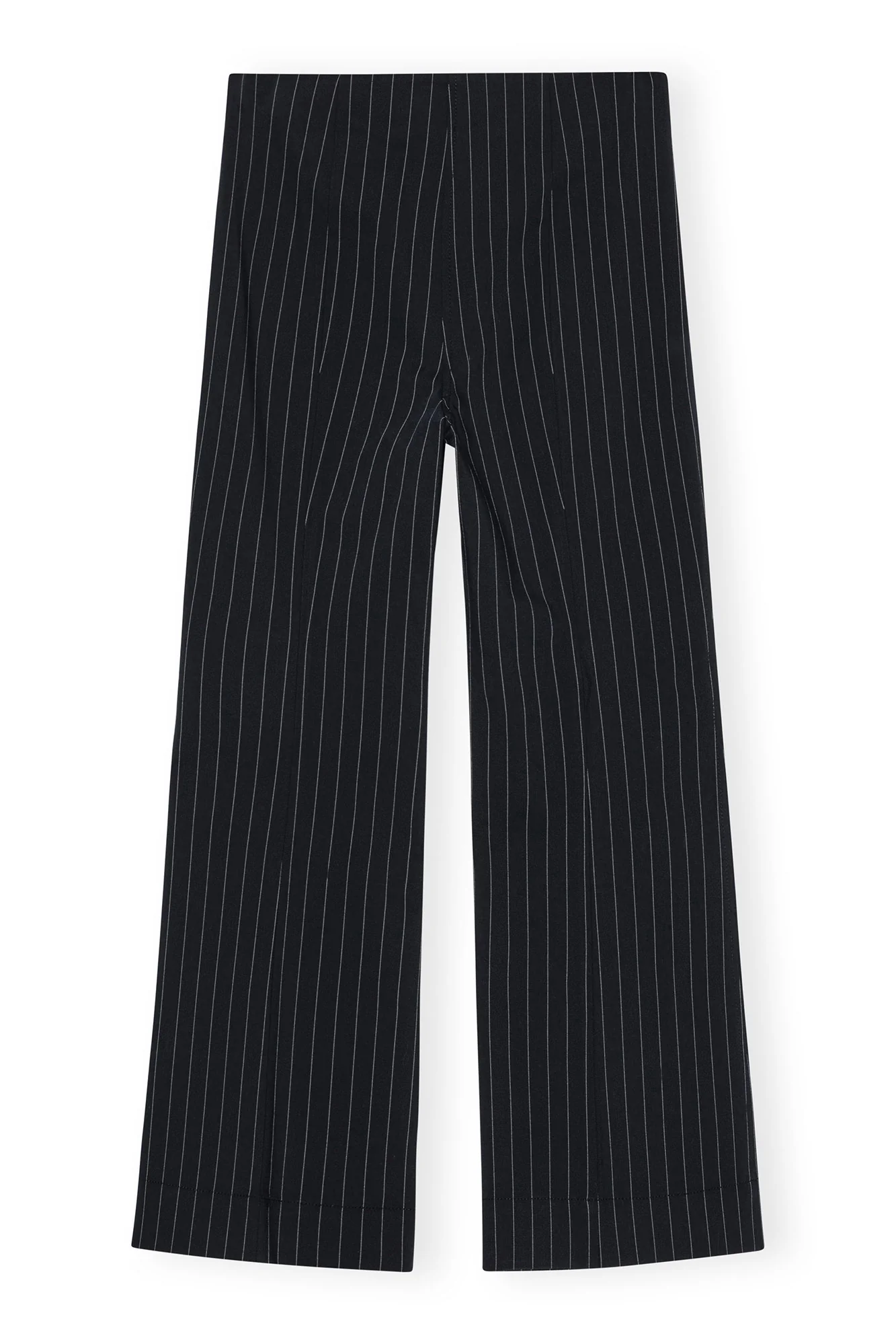 Striped Stretch Cropped Trousers | Sky Captain - Image 2