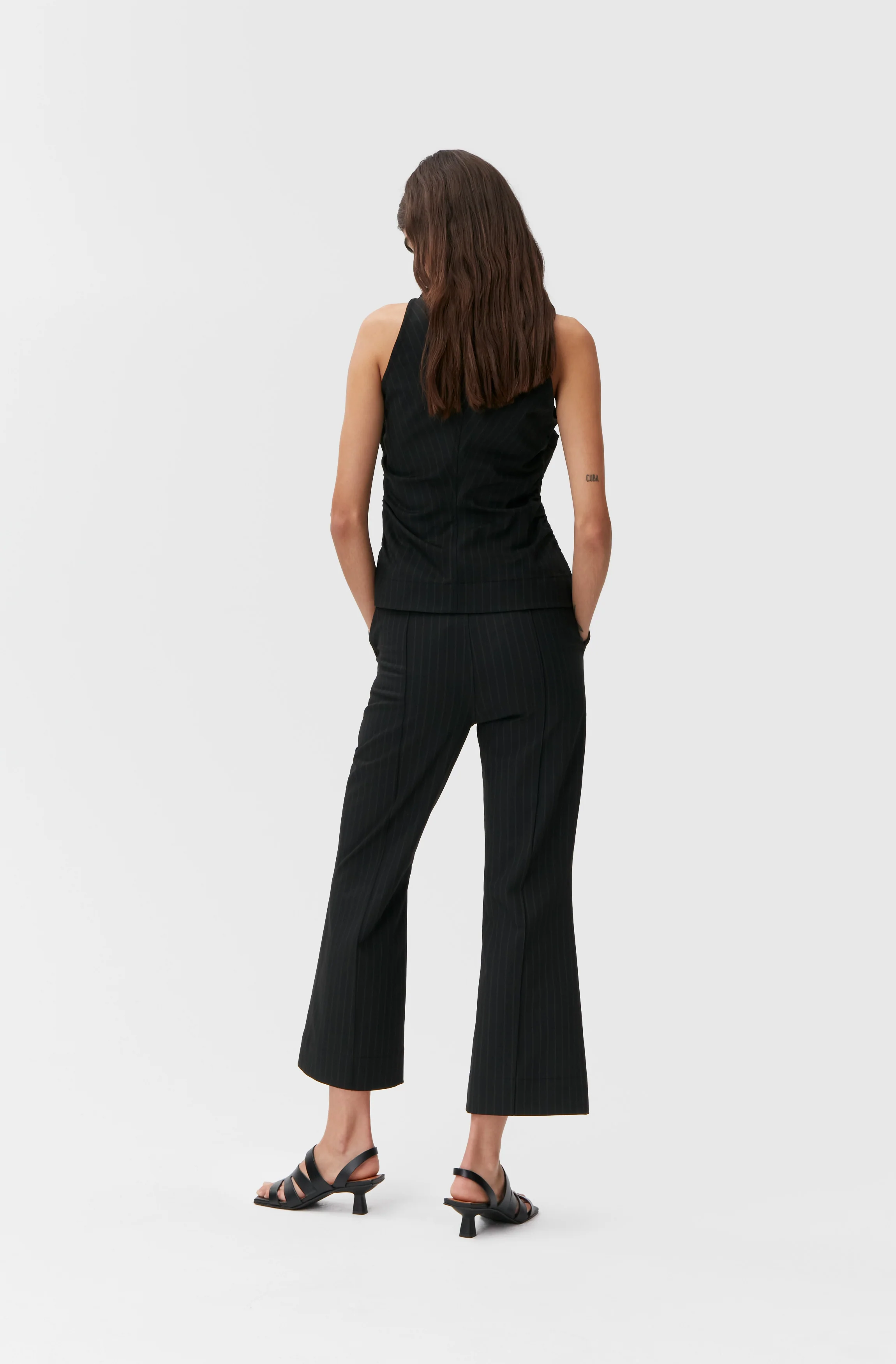 Striped Trousers | Black - Image 4