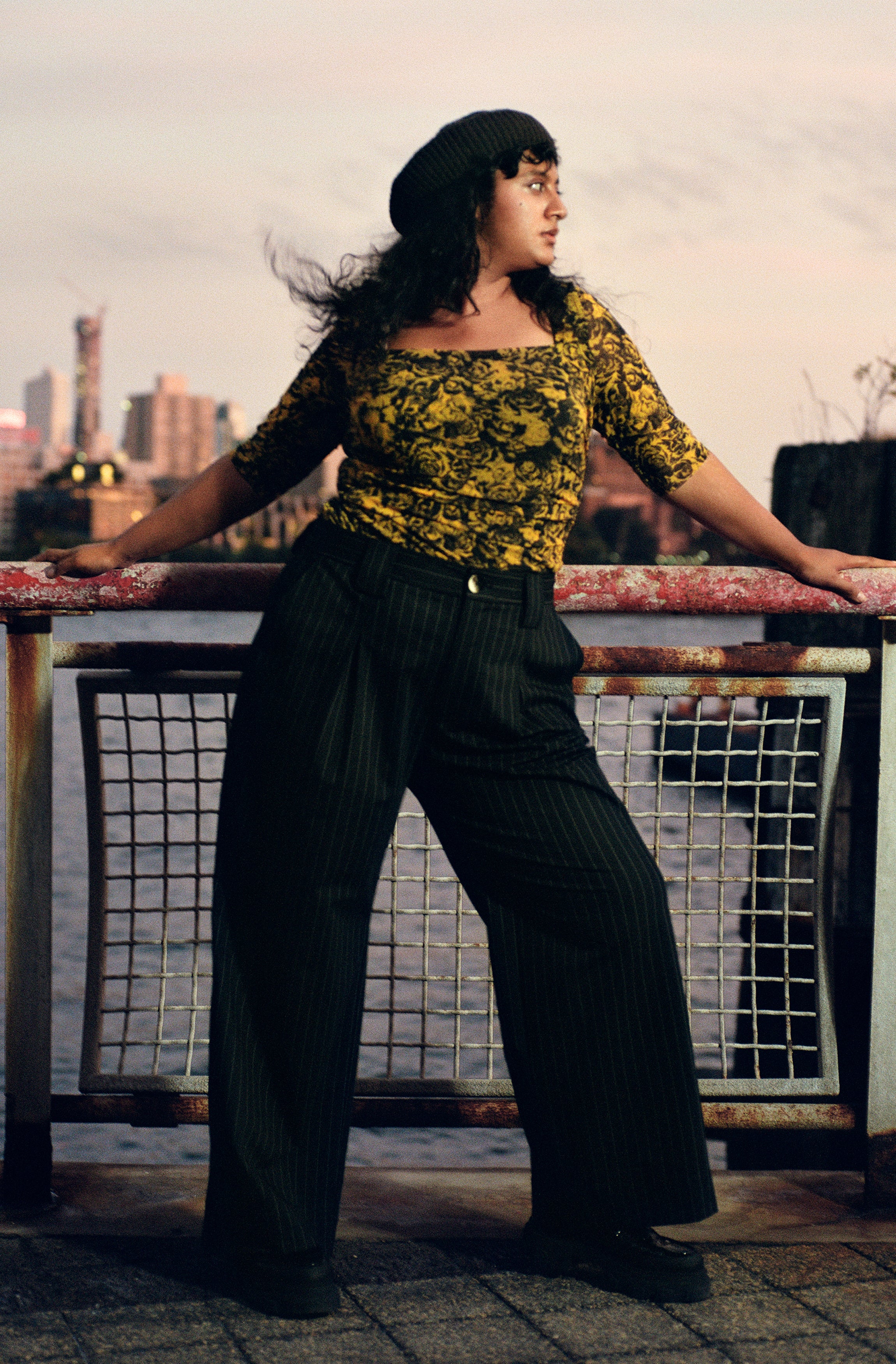 Striped Wide Trousers | Phantom - Image 5