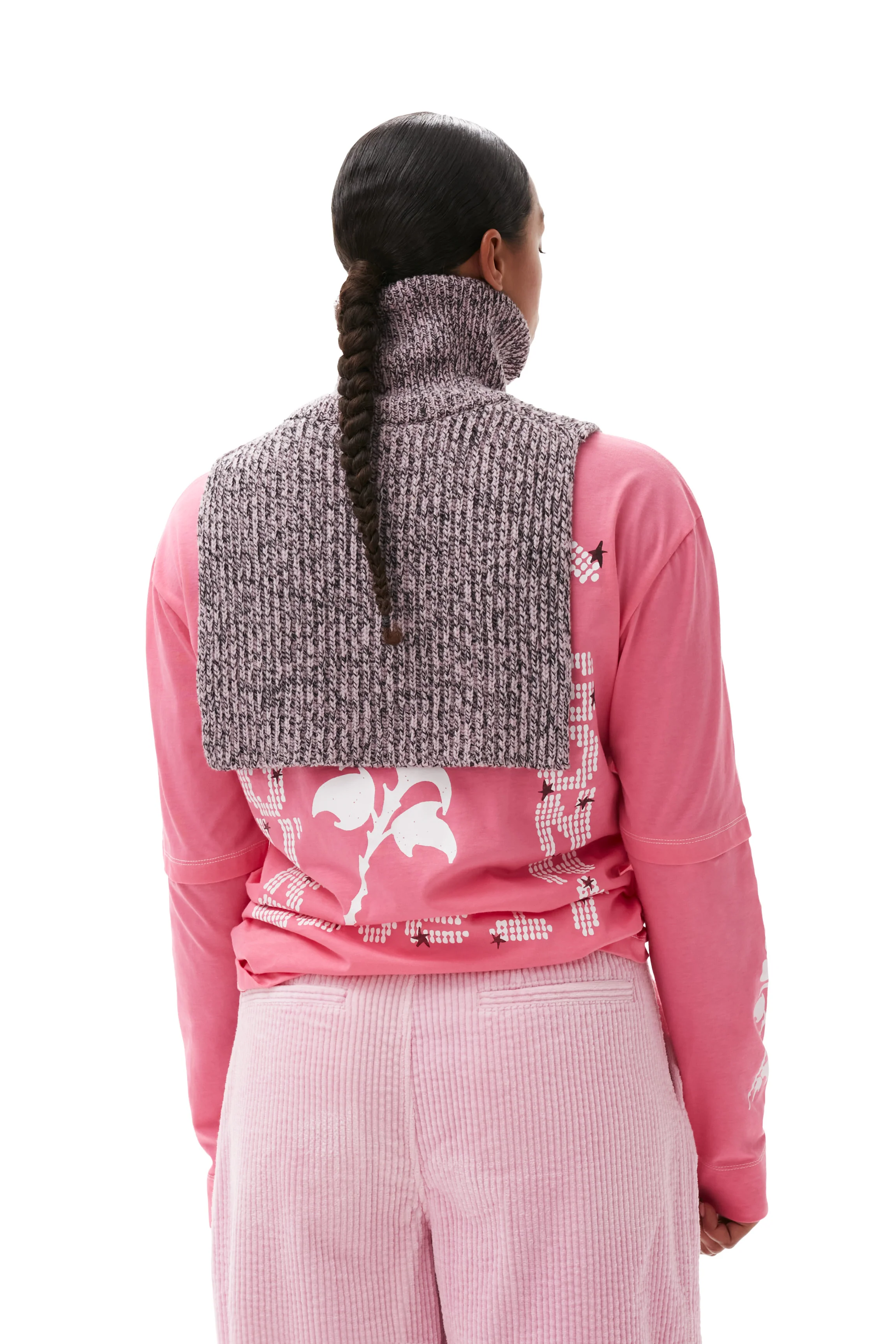 Structured Rib Knit Bib | Lilac Sachet - Image 6