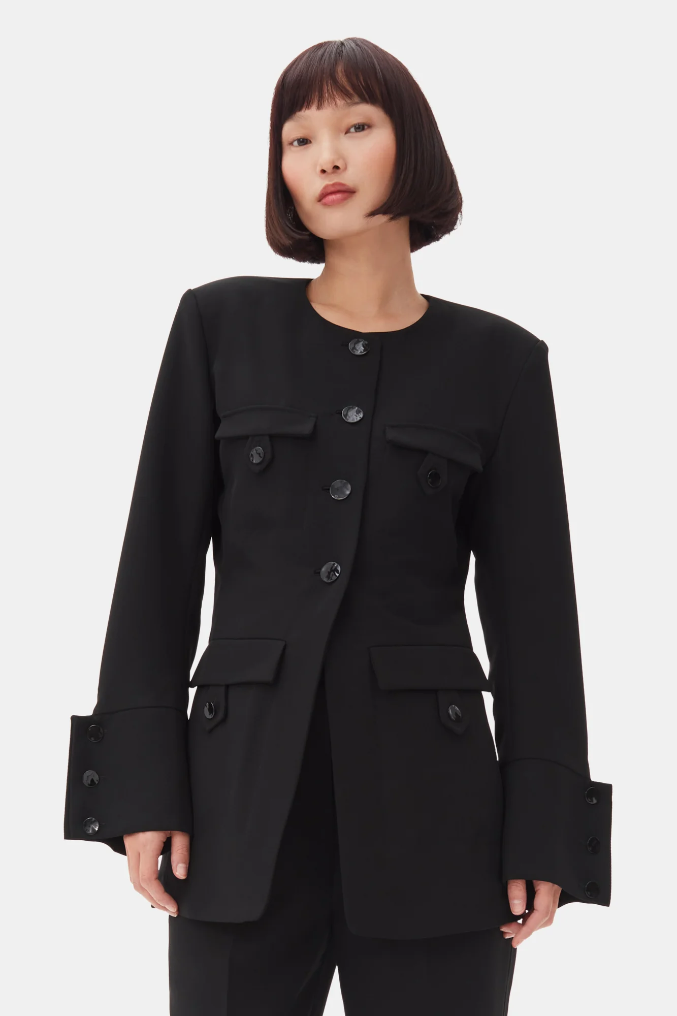 Suiting Fitted Blazer | Black - Image 3