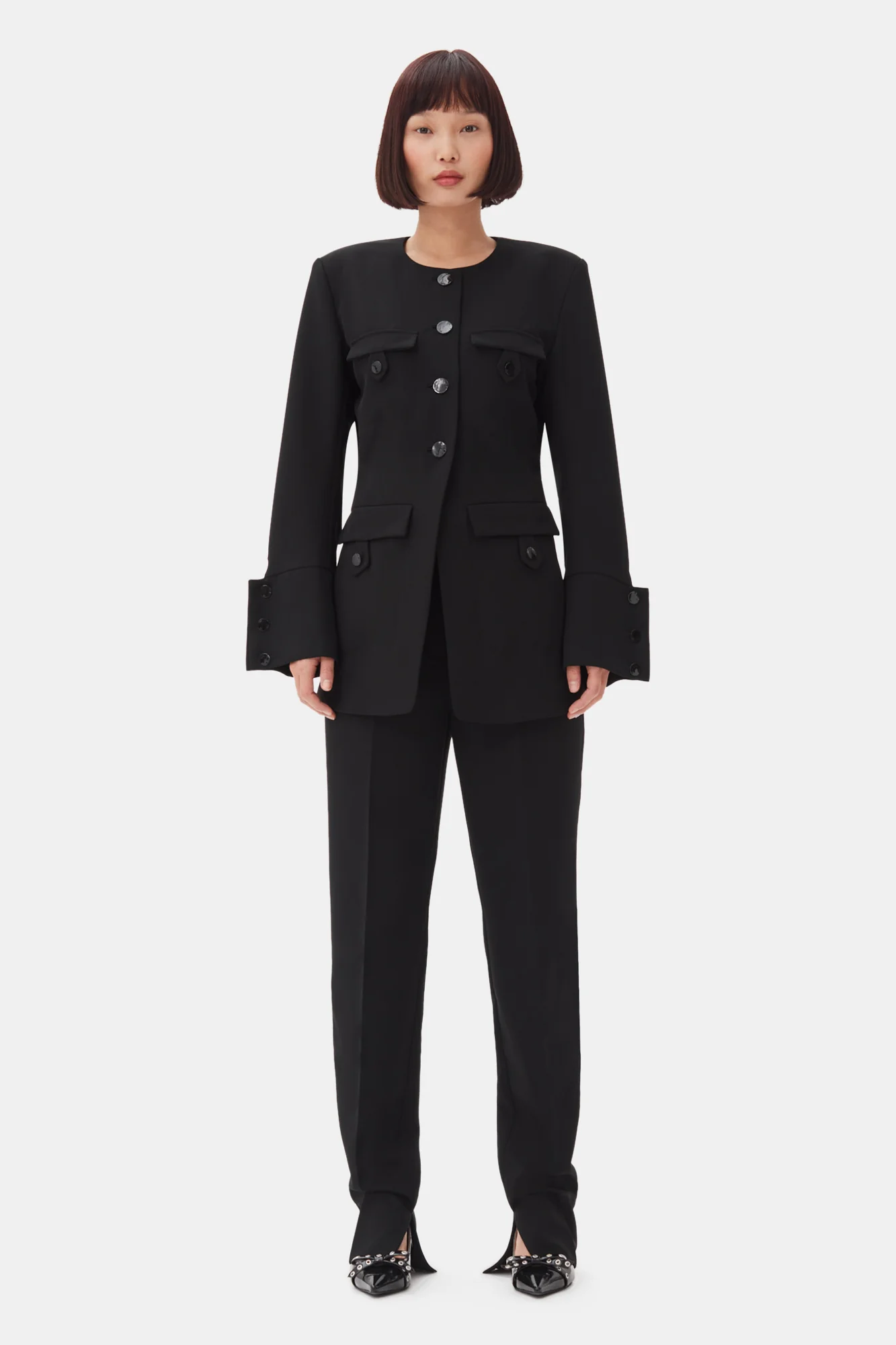 Suiting Fitted Blazer | Black - Image 4